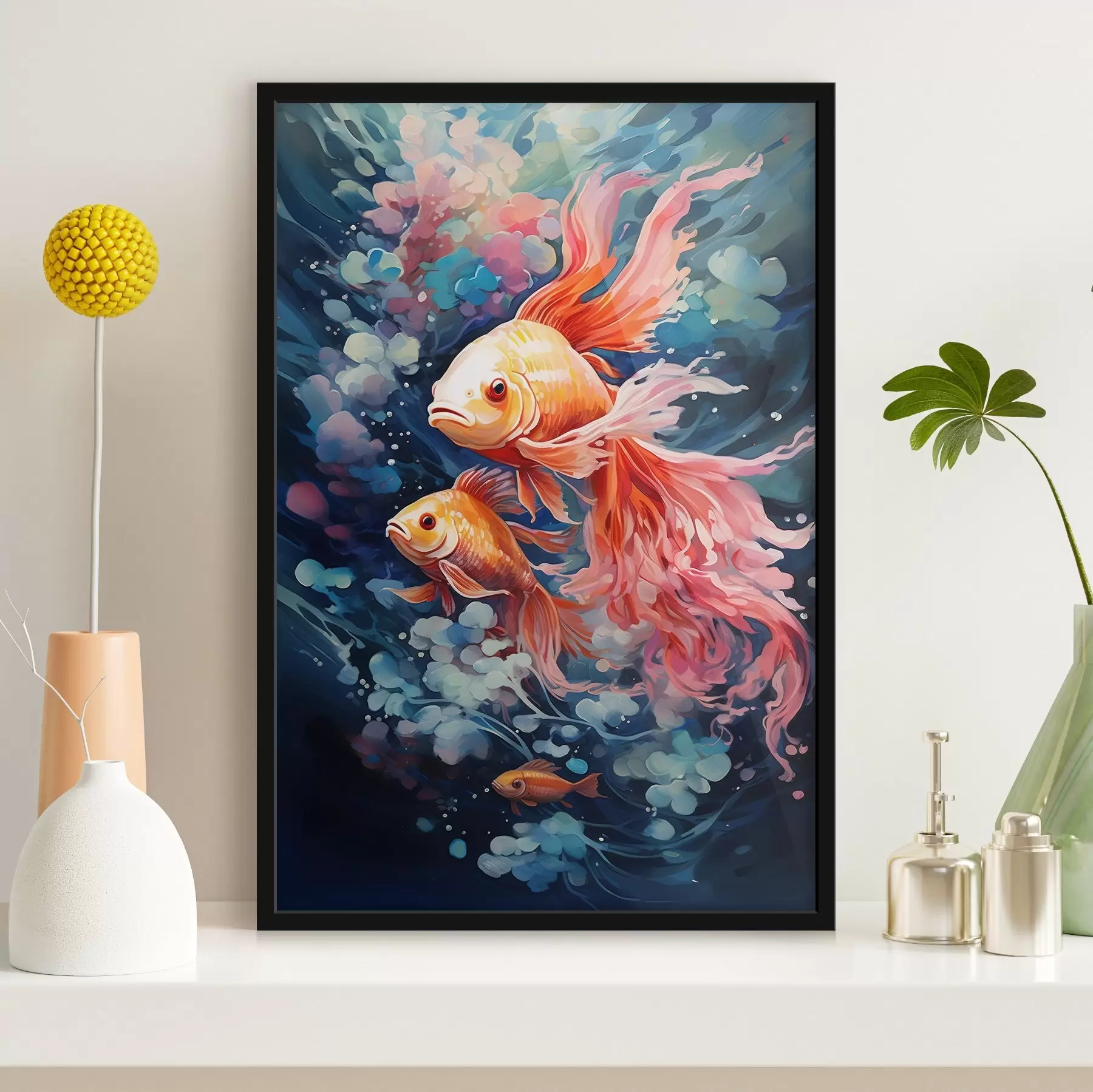 Papier peint Poisson rouge magique f34255