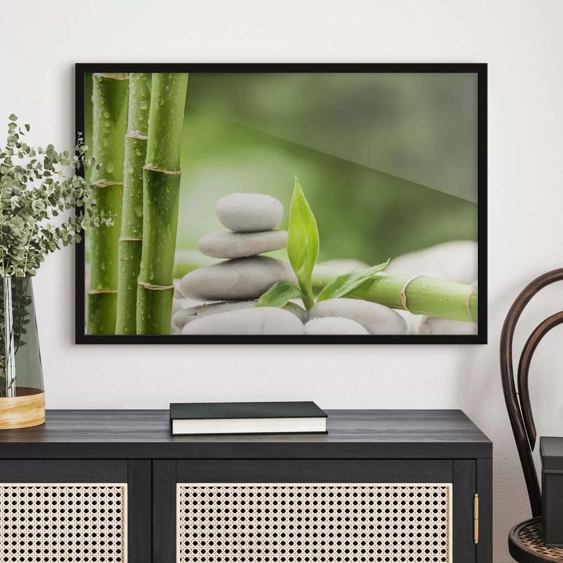 Tableau bambou vert f34933
