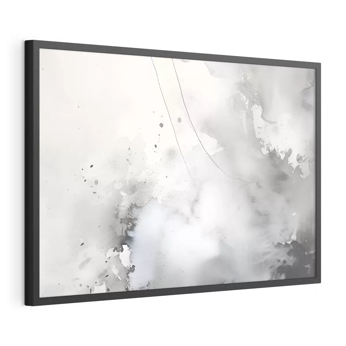Poster Abstraction grise avec coups de pinceau f35310