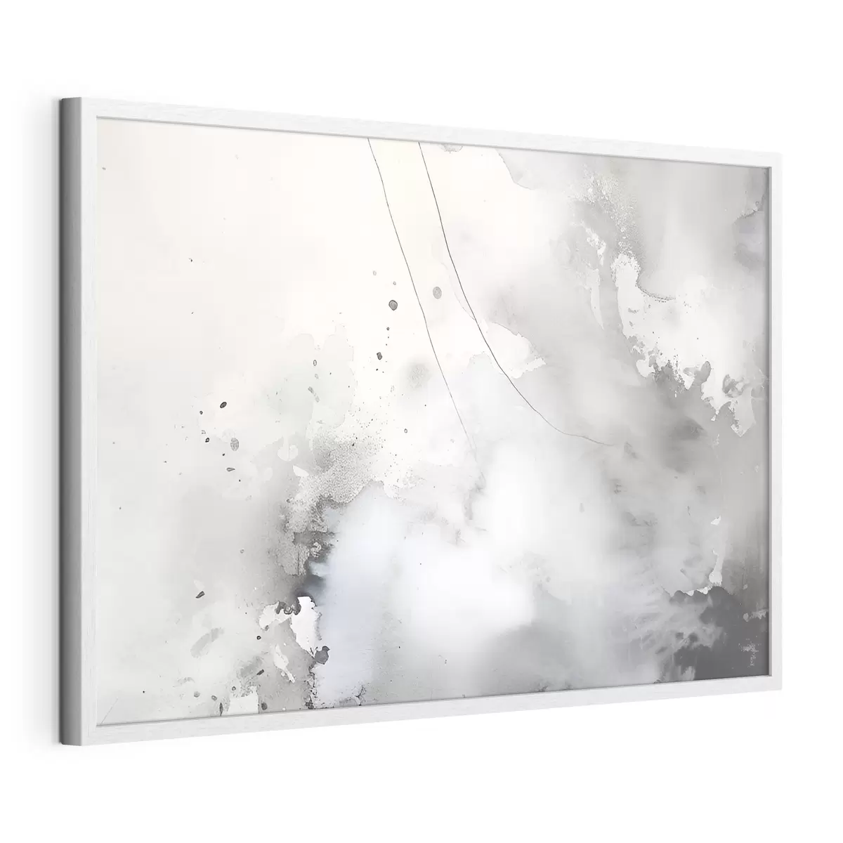 Poster Abstraction grise avec coups de pinceau f35310