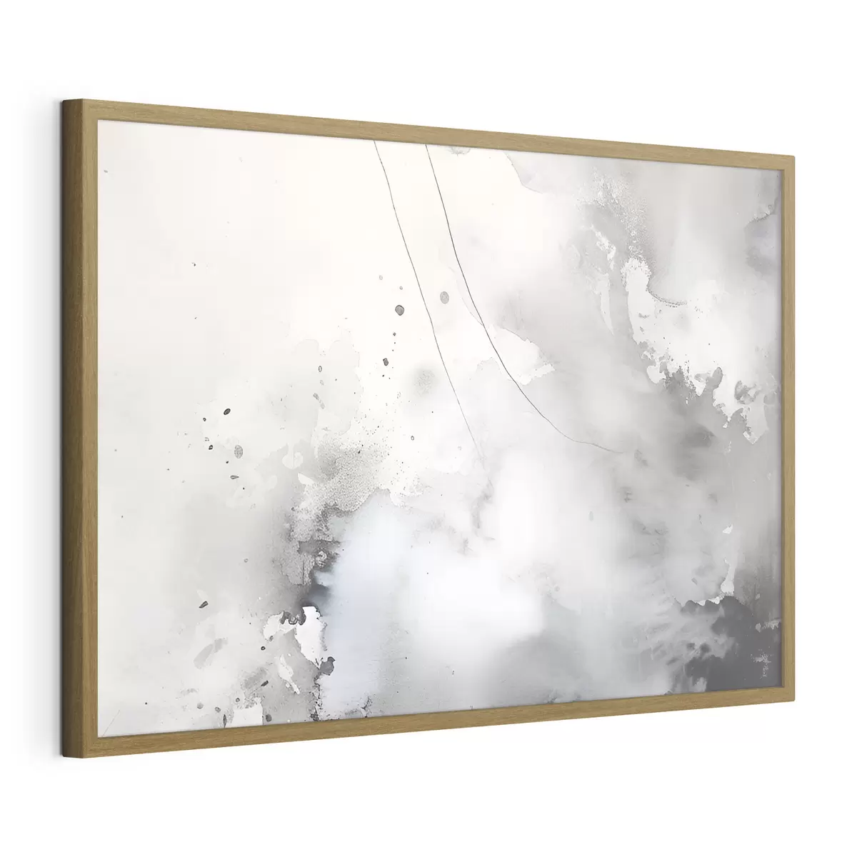 Poster Abstraction grise avec coups de pinceau f35310