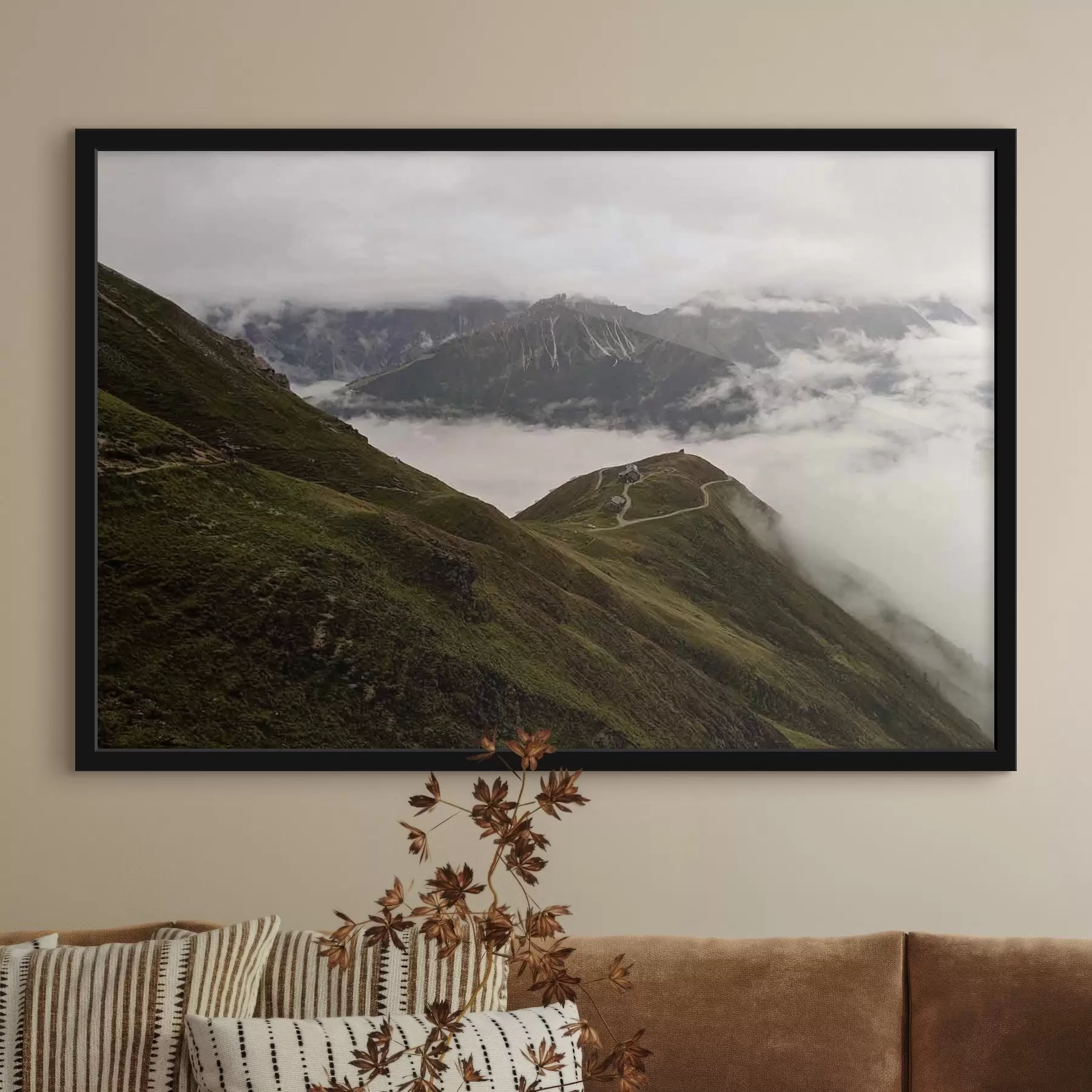 Papier peint Photographier une chaîne de montagnes pendant la journée f35326