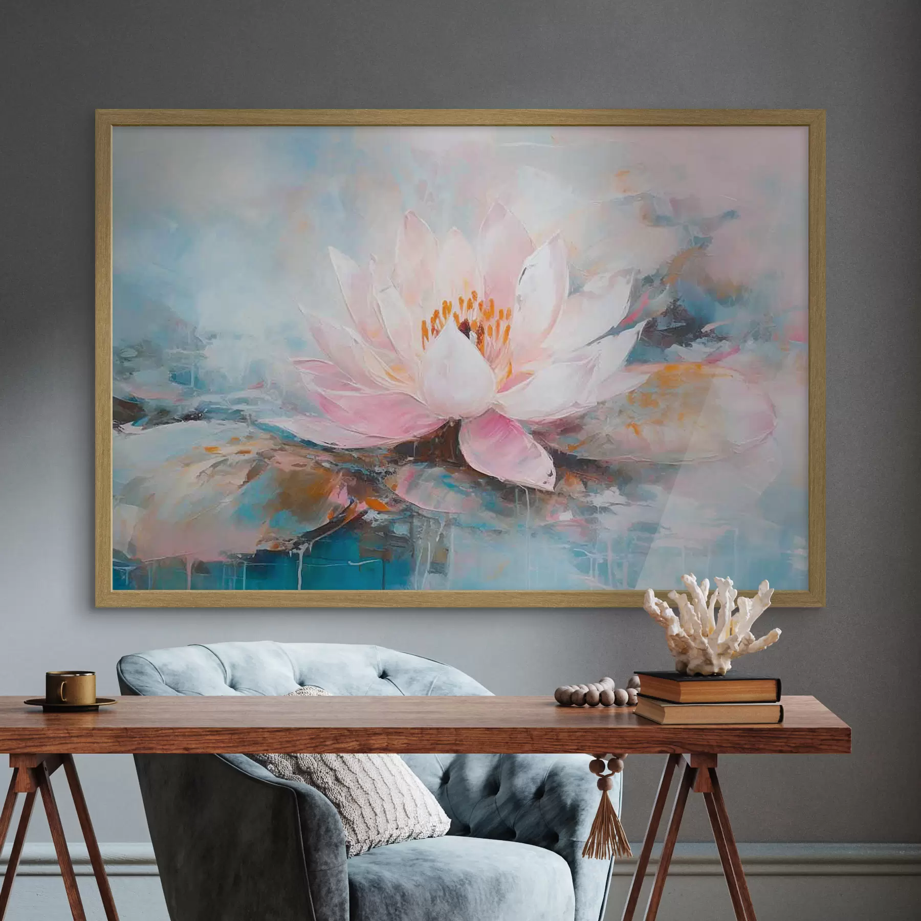 Papier peint Illustration aquarelle d'une pivoine f35449