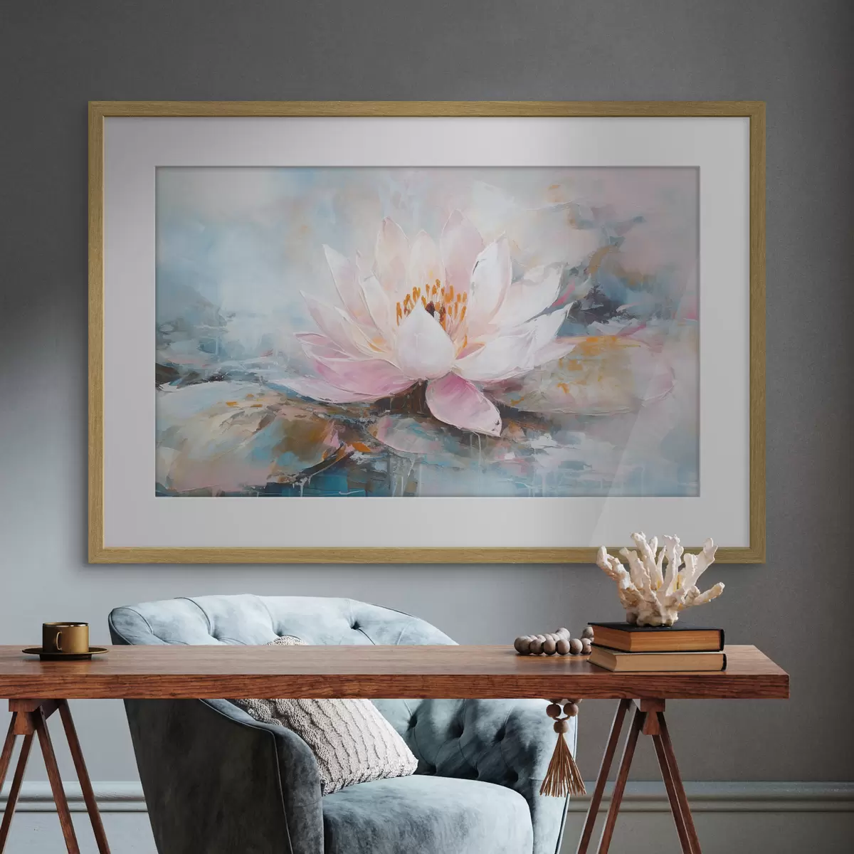 Poster Illustration aquarelle d'une pivoine f35449