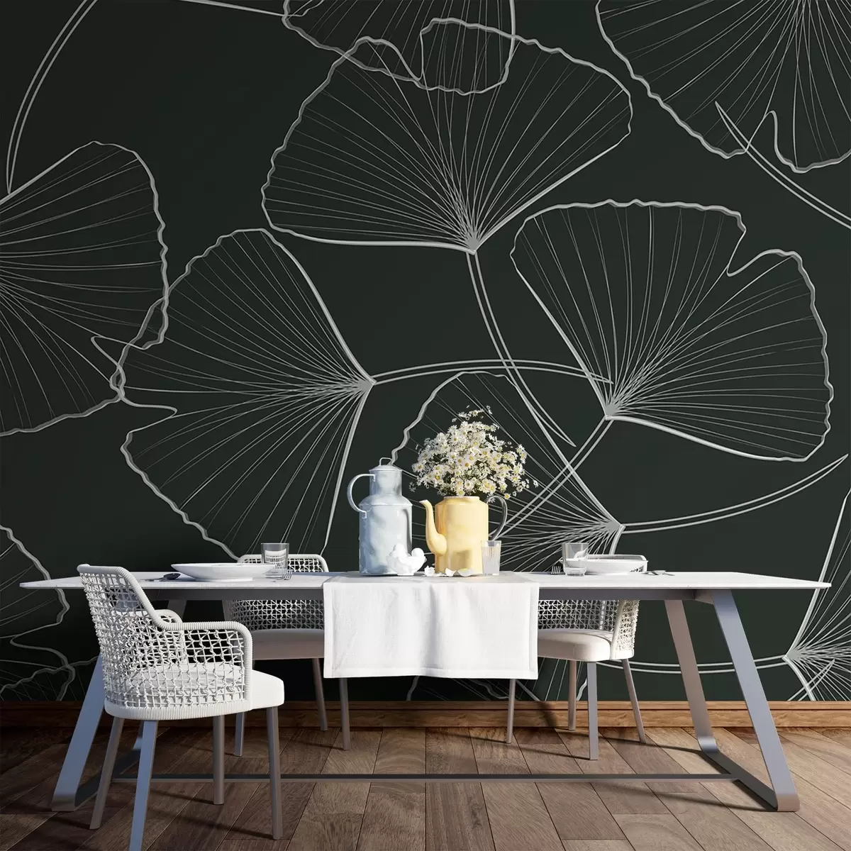 Papier peint Schéma des feuilles w02529