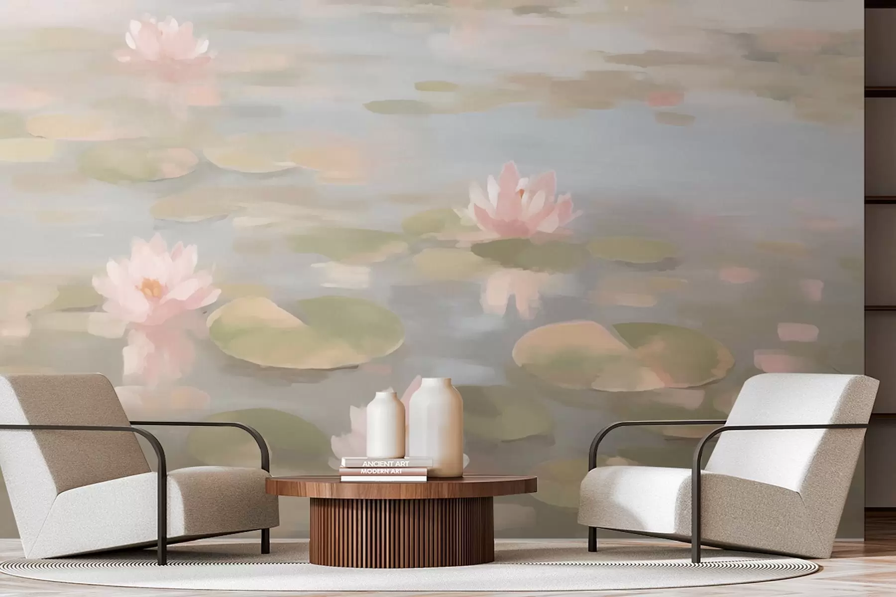 Papier peint Fleurs de nénuphar w08548v1