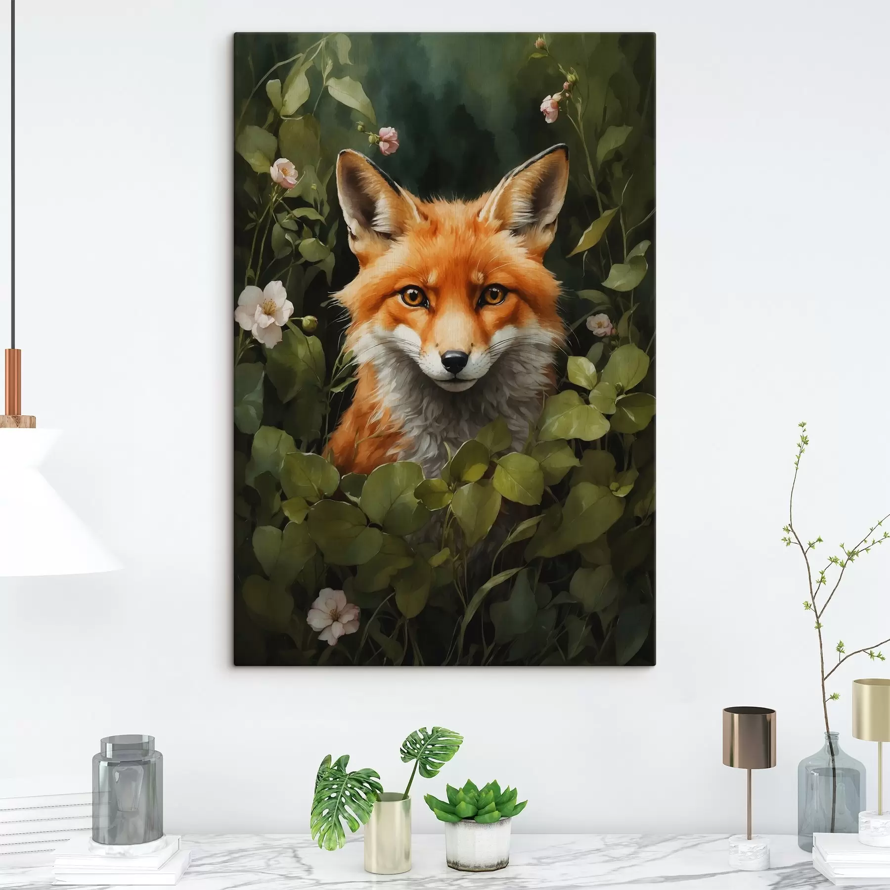 Tableau Renard dans les buissons s41777