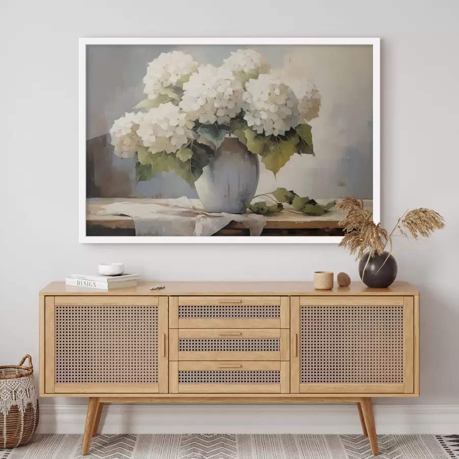 Papier peint Vase avec des fleurs sur la table f41761