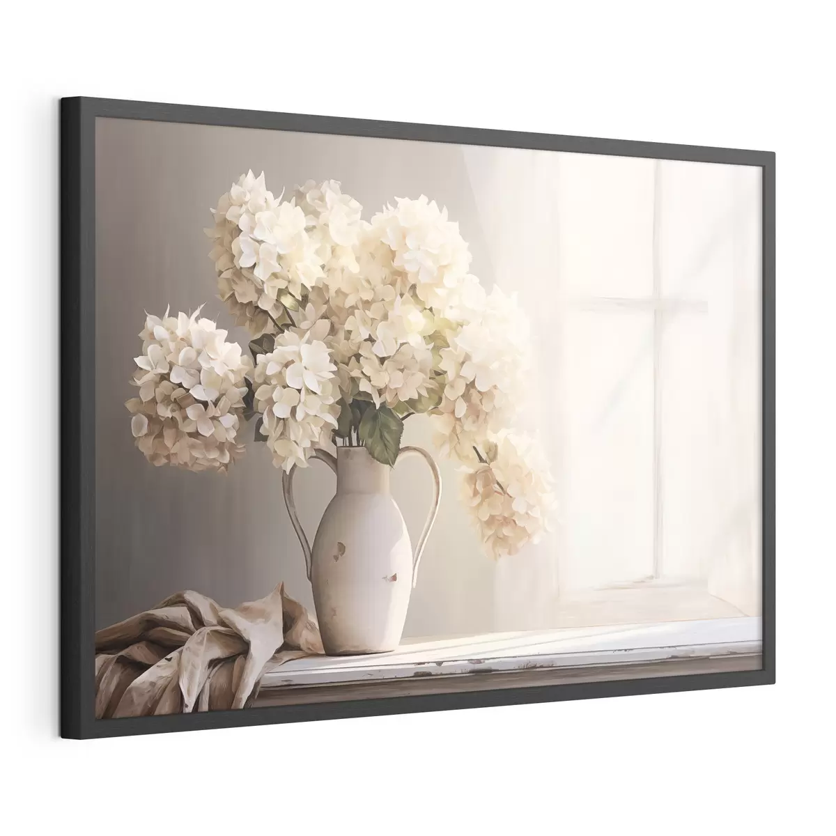 Poster Vase avec des fleurs sur le rebord de la fenêtre f41762
