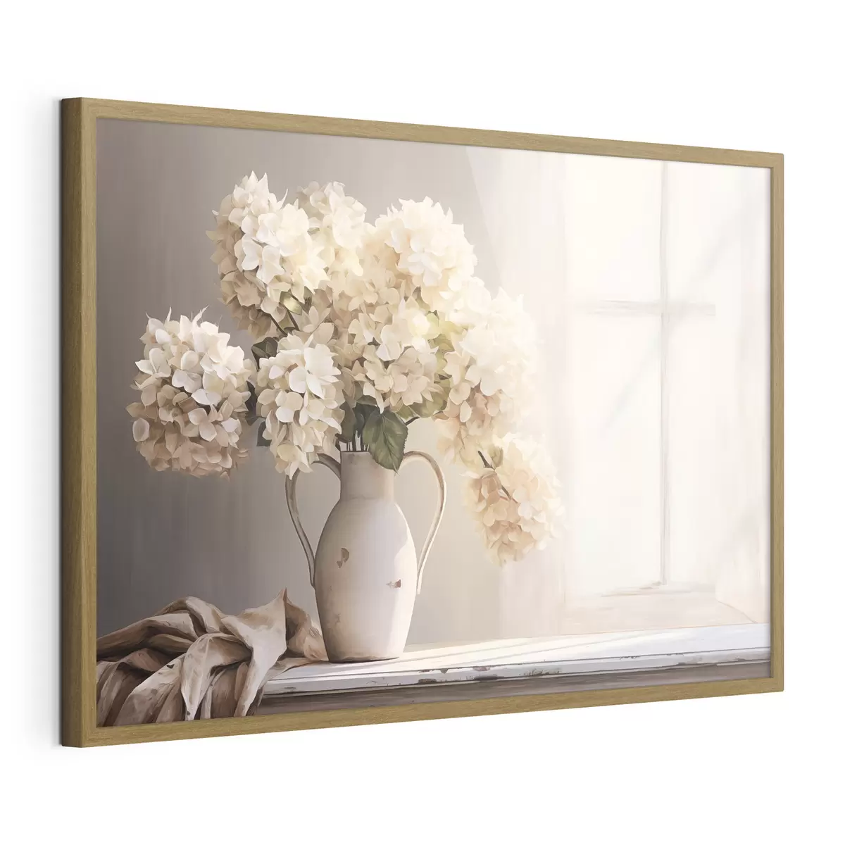 Poster Vase avec des fleurs sur le rebord de la fenêtre f41762