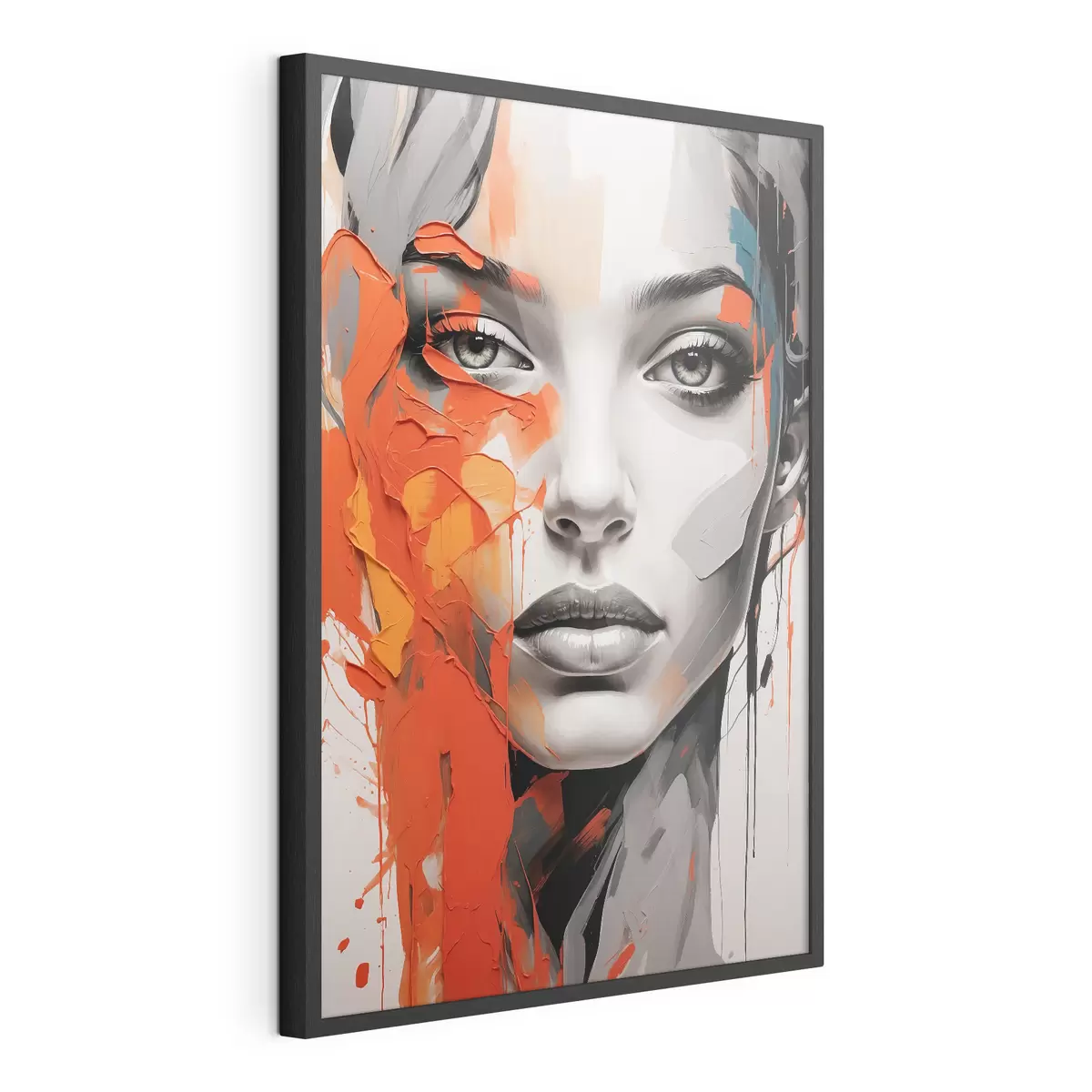 Poster Visage de fille à la peinture à l'huile f41764