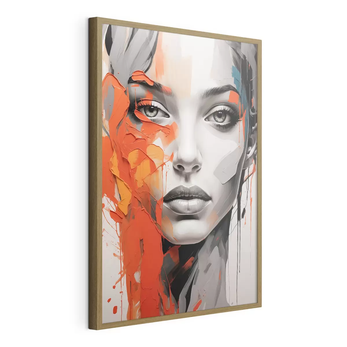 Poster Visage de fille à la peinture à l'huile f41764