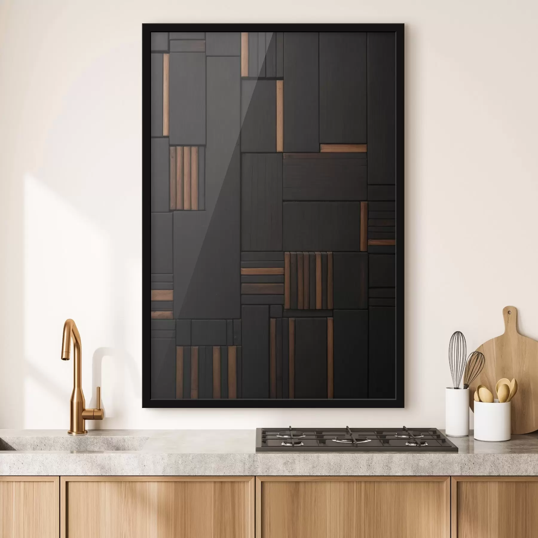 Tableau Mur avec l'image de carreaux de bois f41782