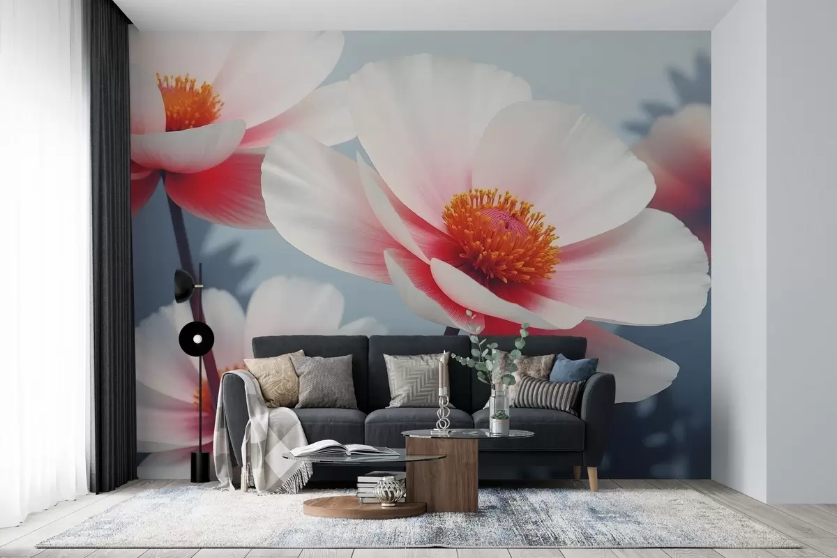 Papier peint Fleurs colorées w02612