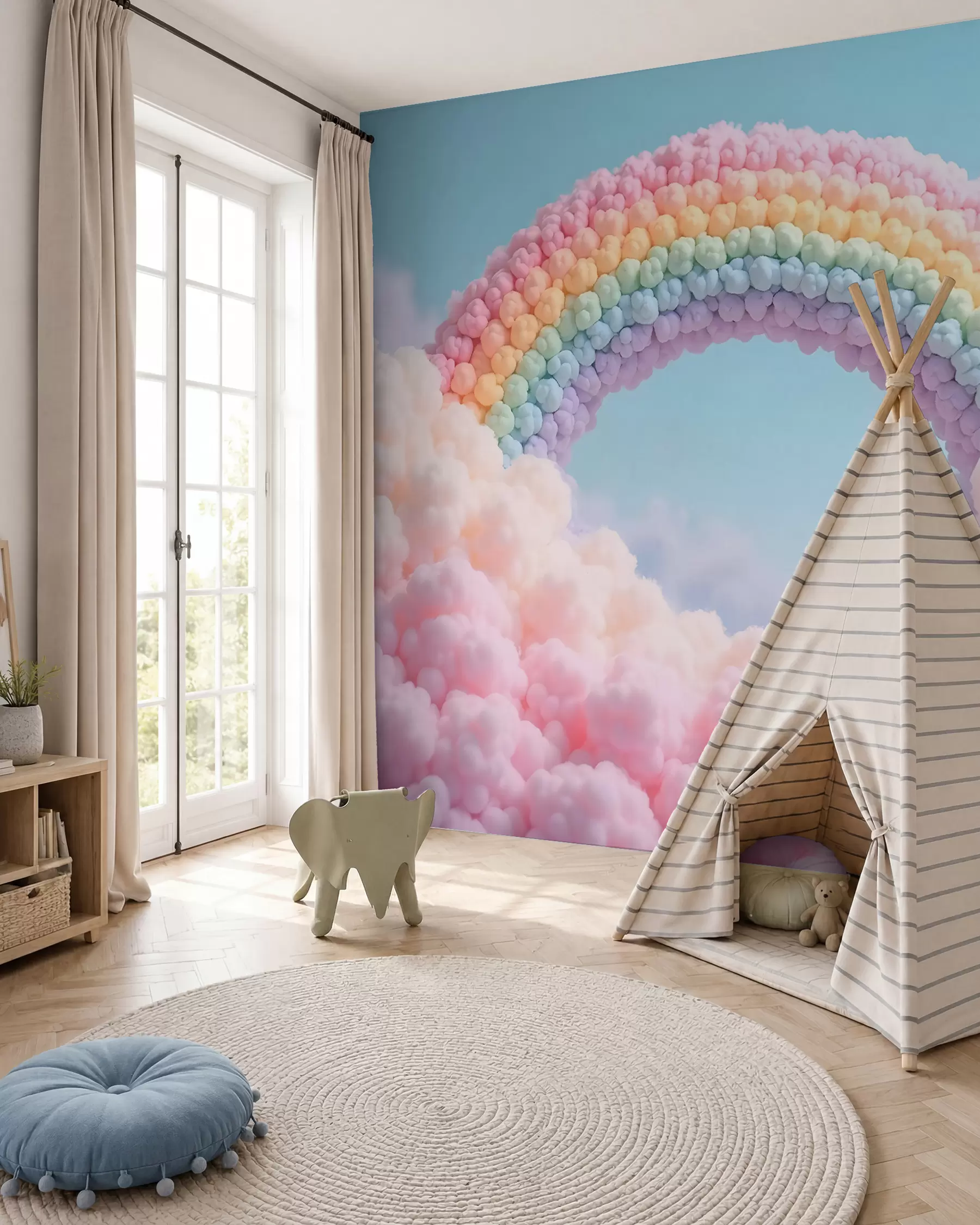 Papier peint Arche de nuages colorés w02615