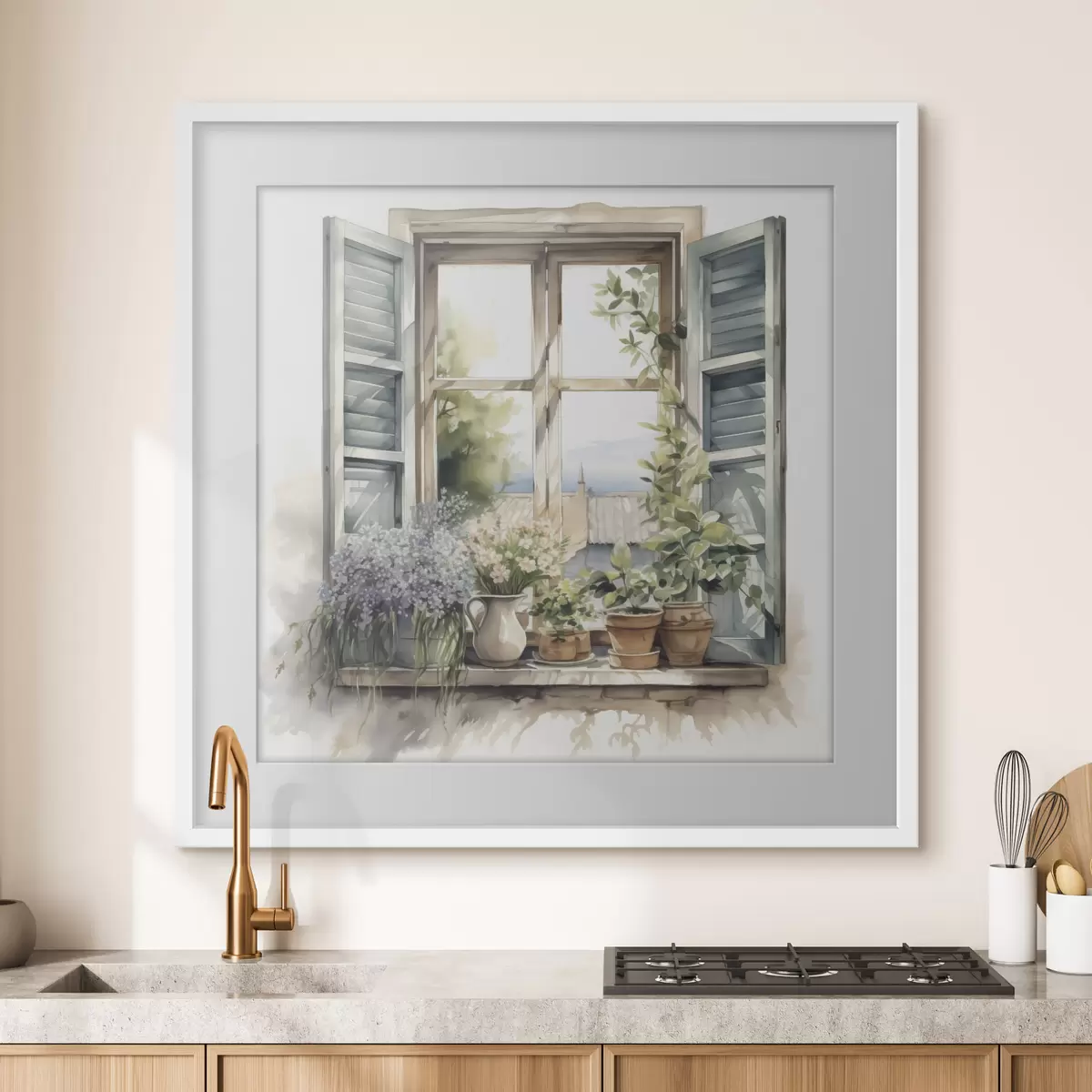 Poster Jardin sur le rebord f42144