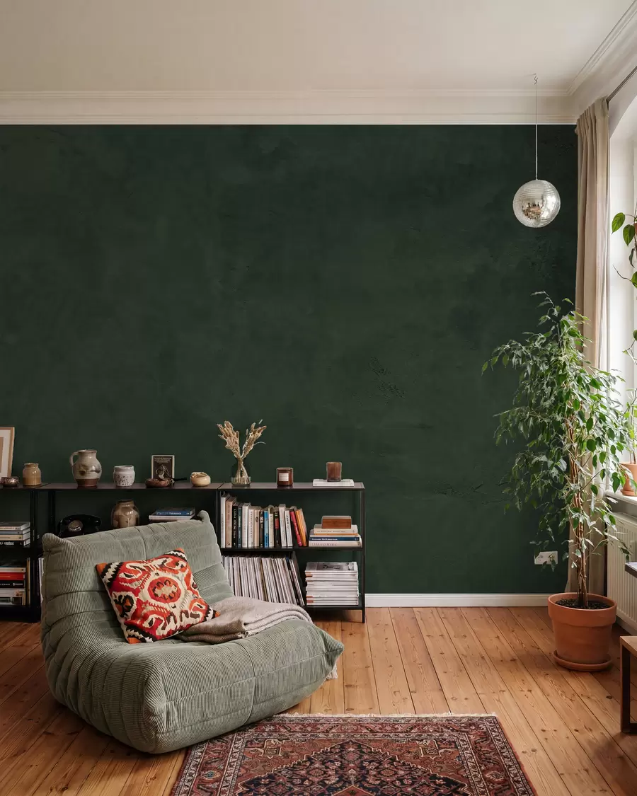Papier peint Béton vert forêt w02553v1