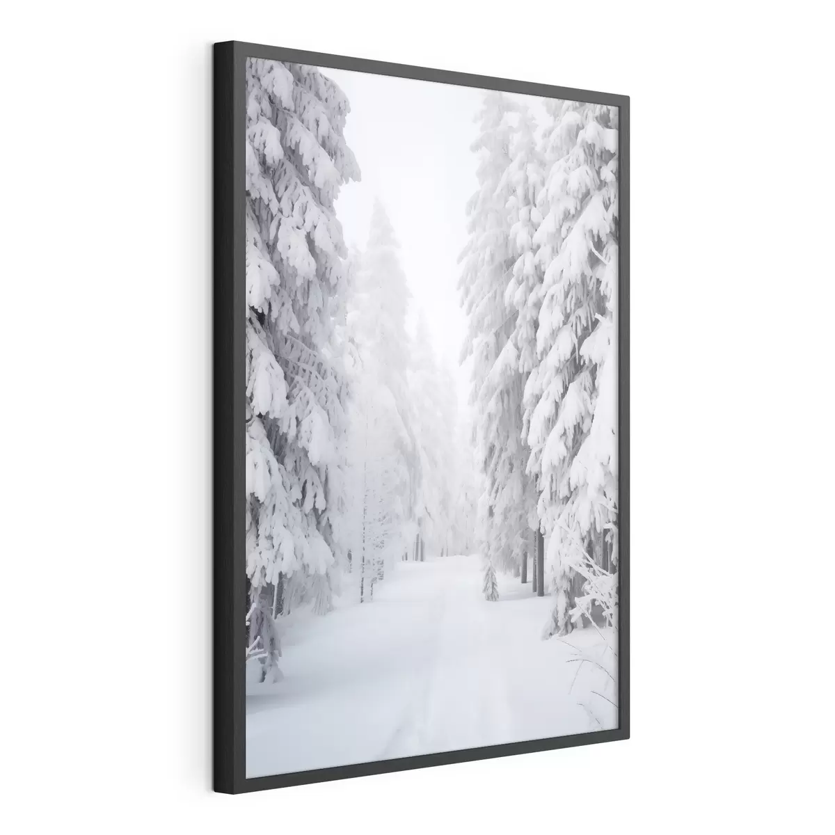 Poster Forêt d'hiver dans la neige f42153