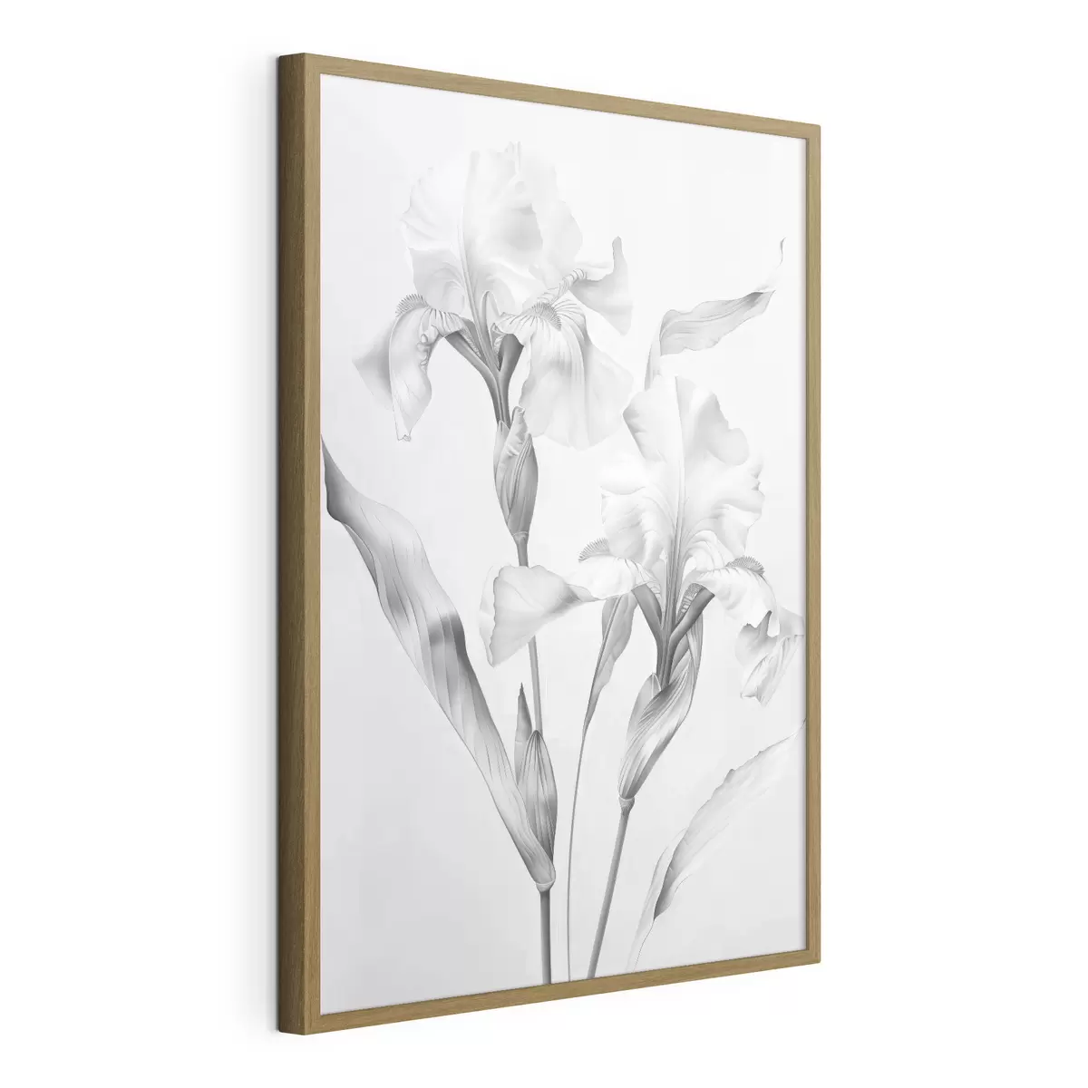 Poster Iris élégants dans les tons noirs et blancs f42171