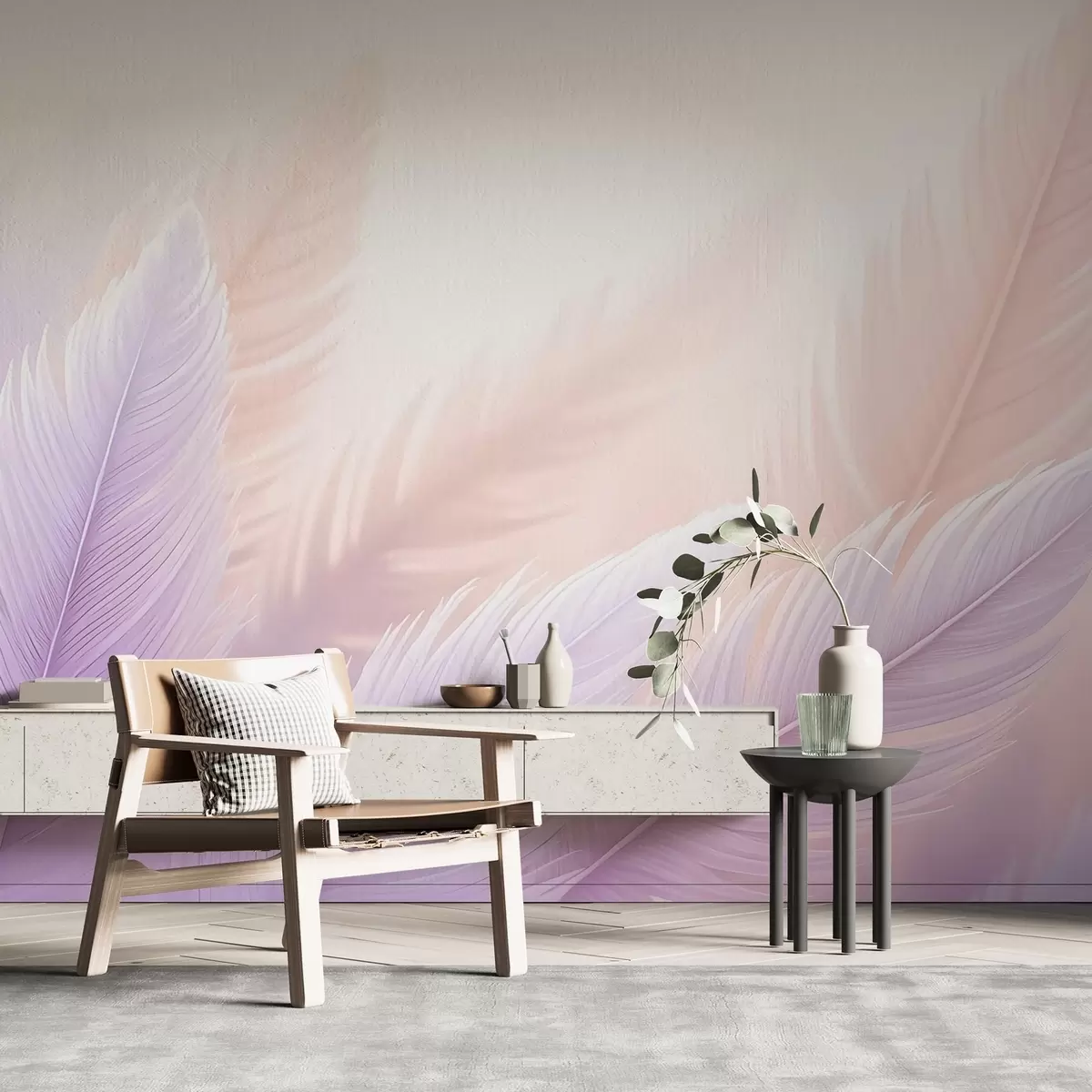 Papier peint Plumes volumétriques w02604v1