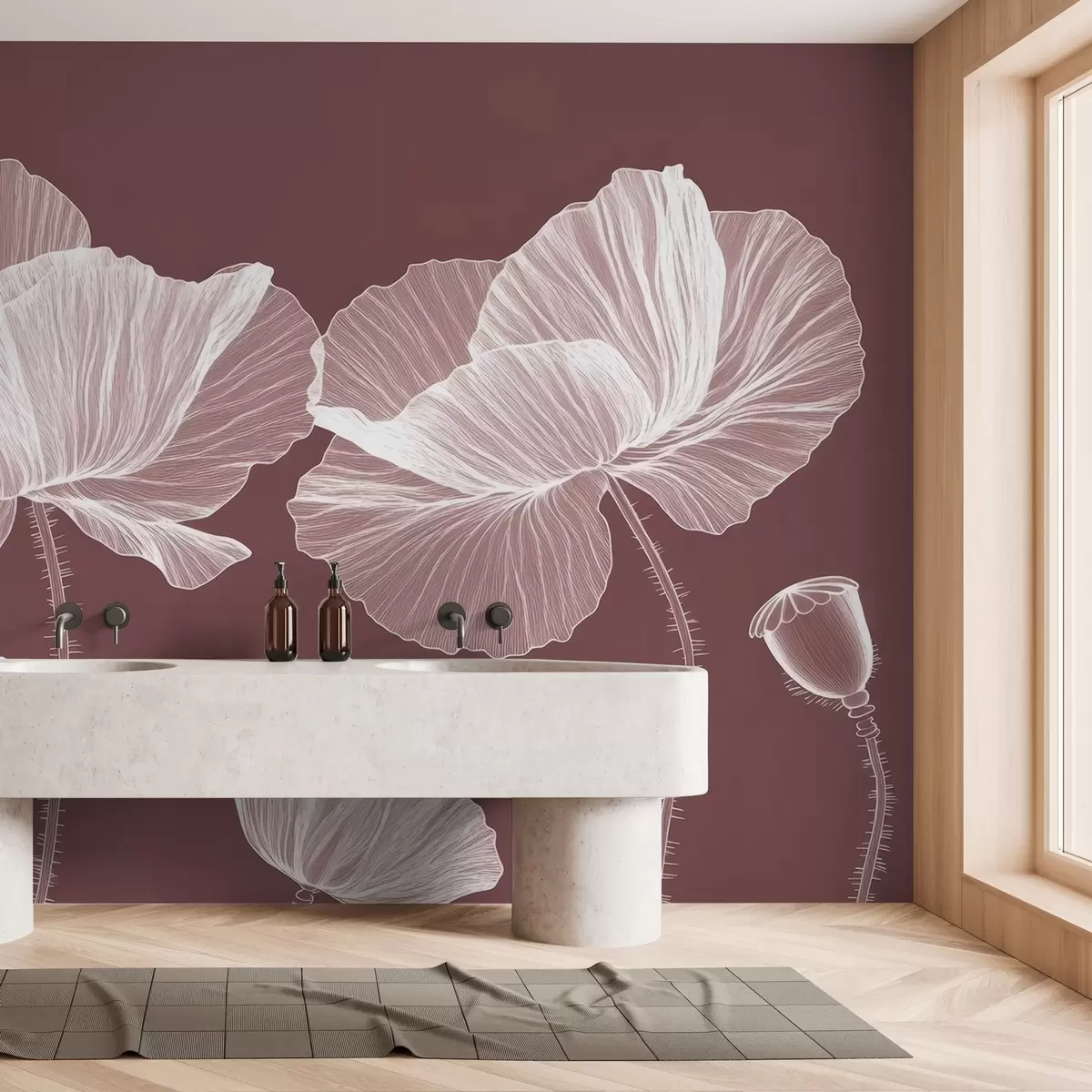 Papier peint Coquelicots sauvages peints w02622v1