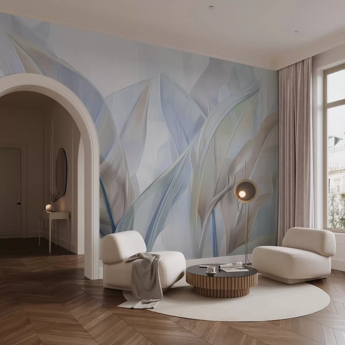 Papier peint Feuilles multicolores stylisées w02624v1