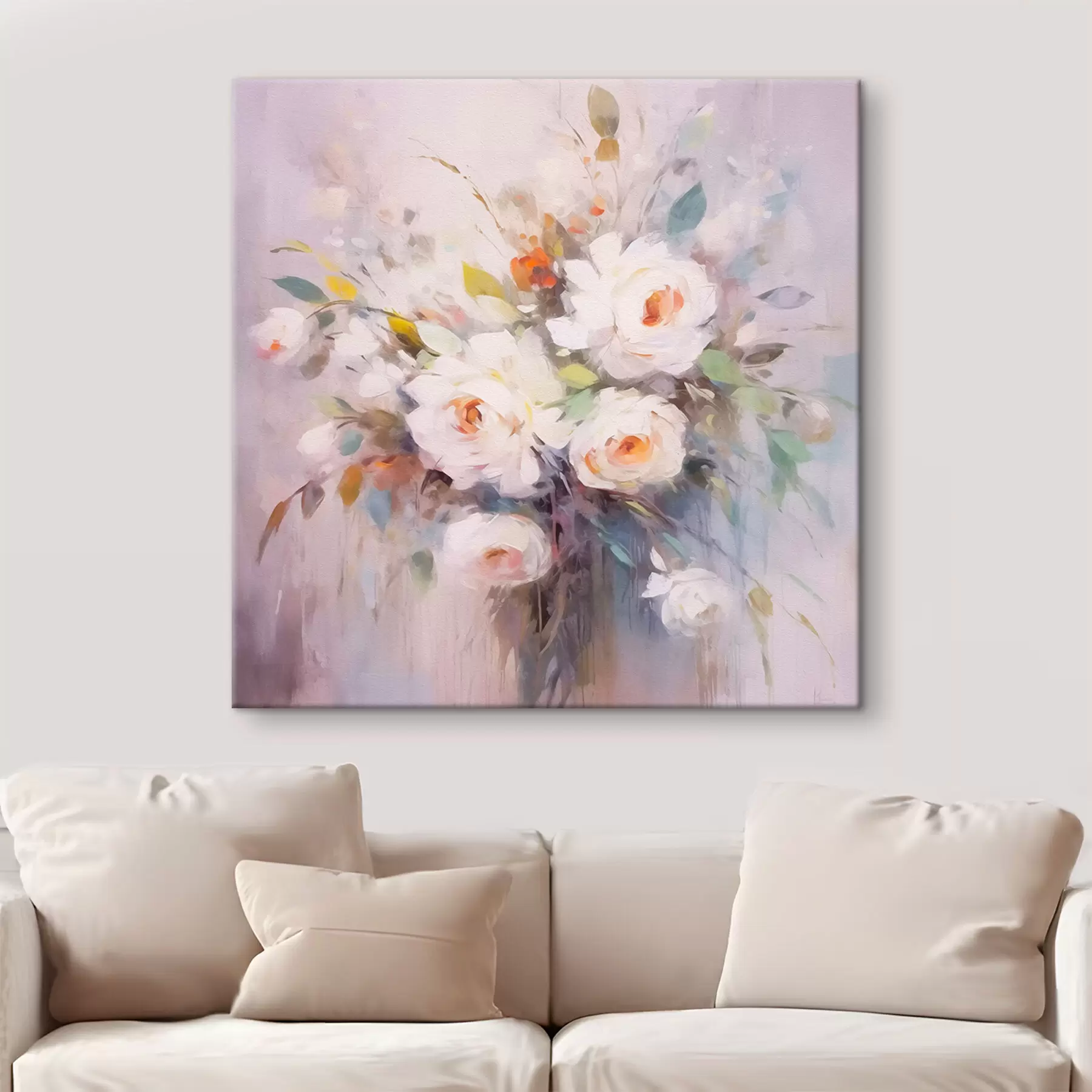 Tableau fleurs blanches s42304