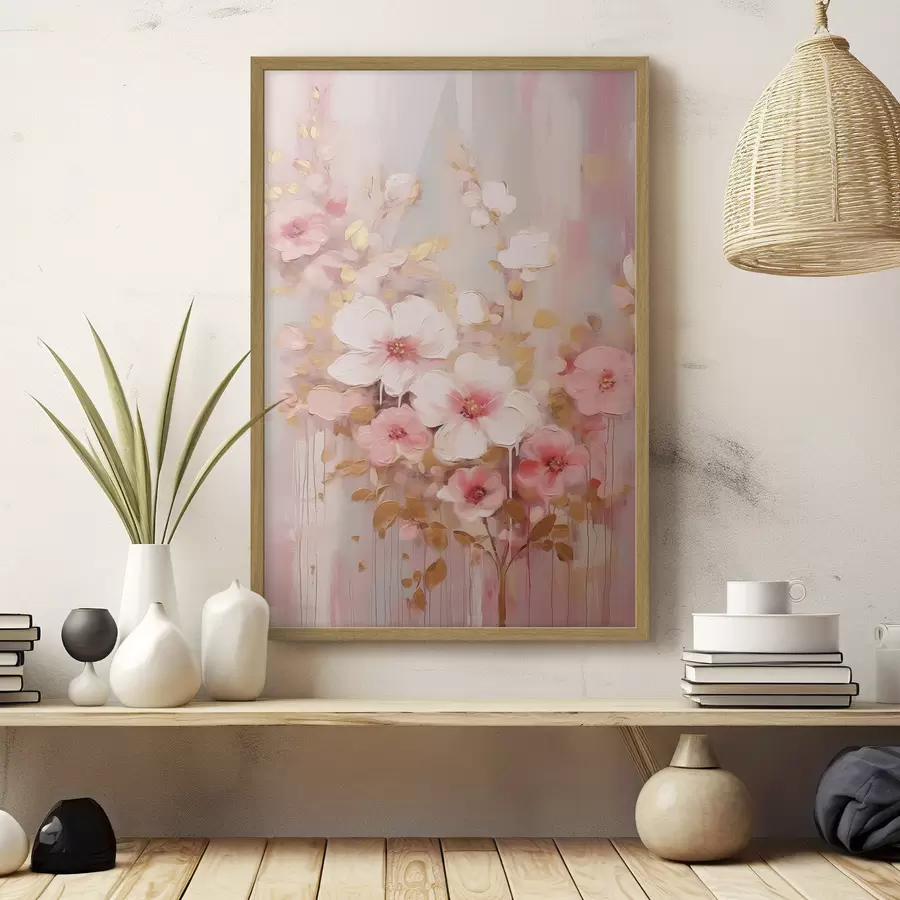 Papier peint De belles fleurs roses f42315