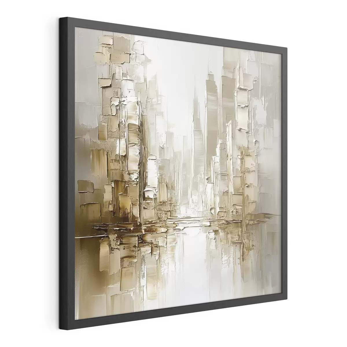 Poster Ville dans une brume dorée f42132