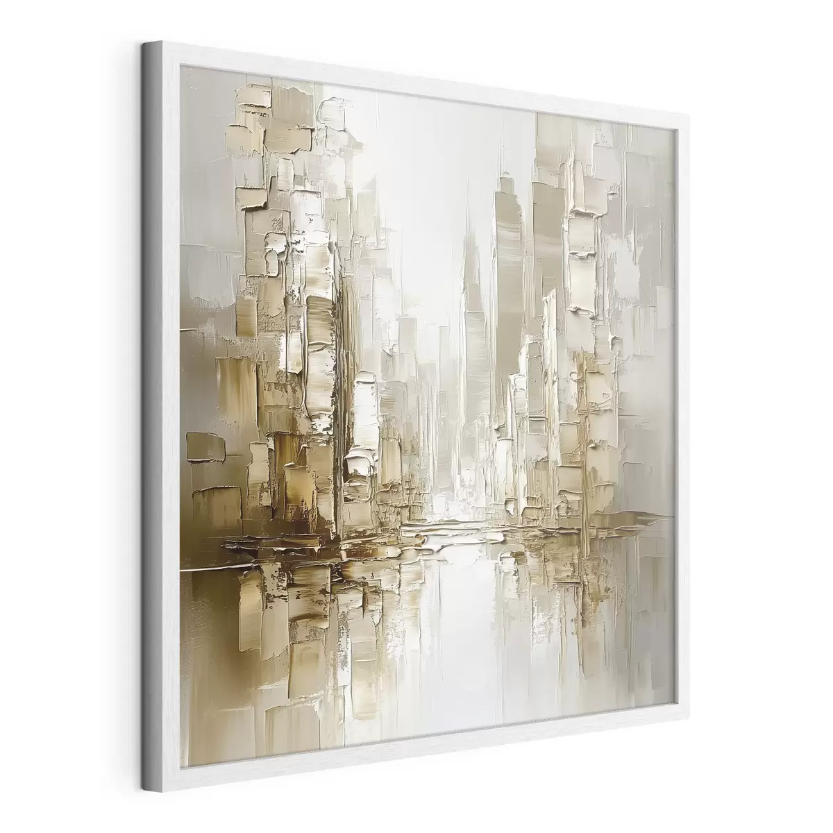 Poster Ville dans une brume dorée f42132