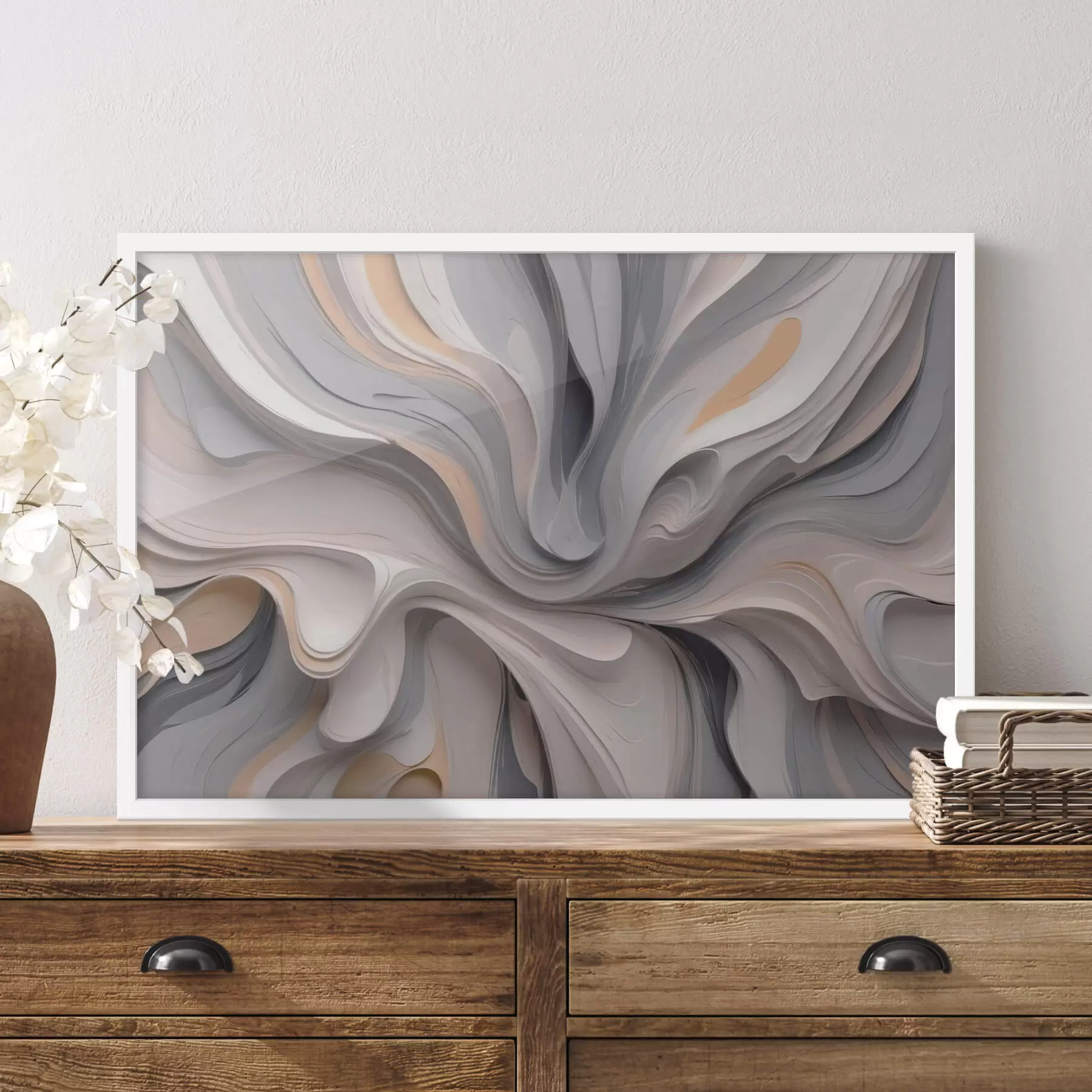 Papier peint Vagues et élan f42246