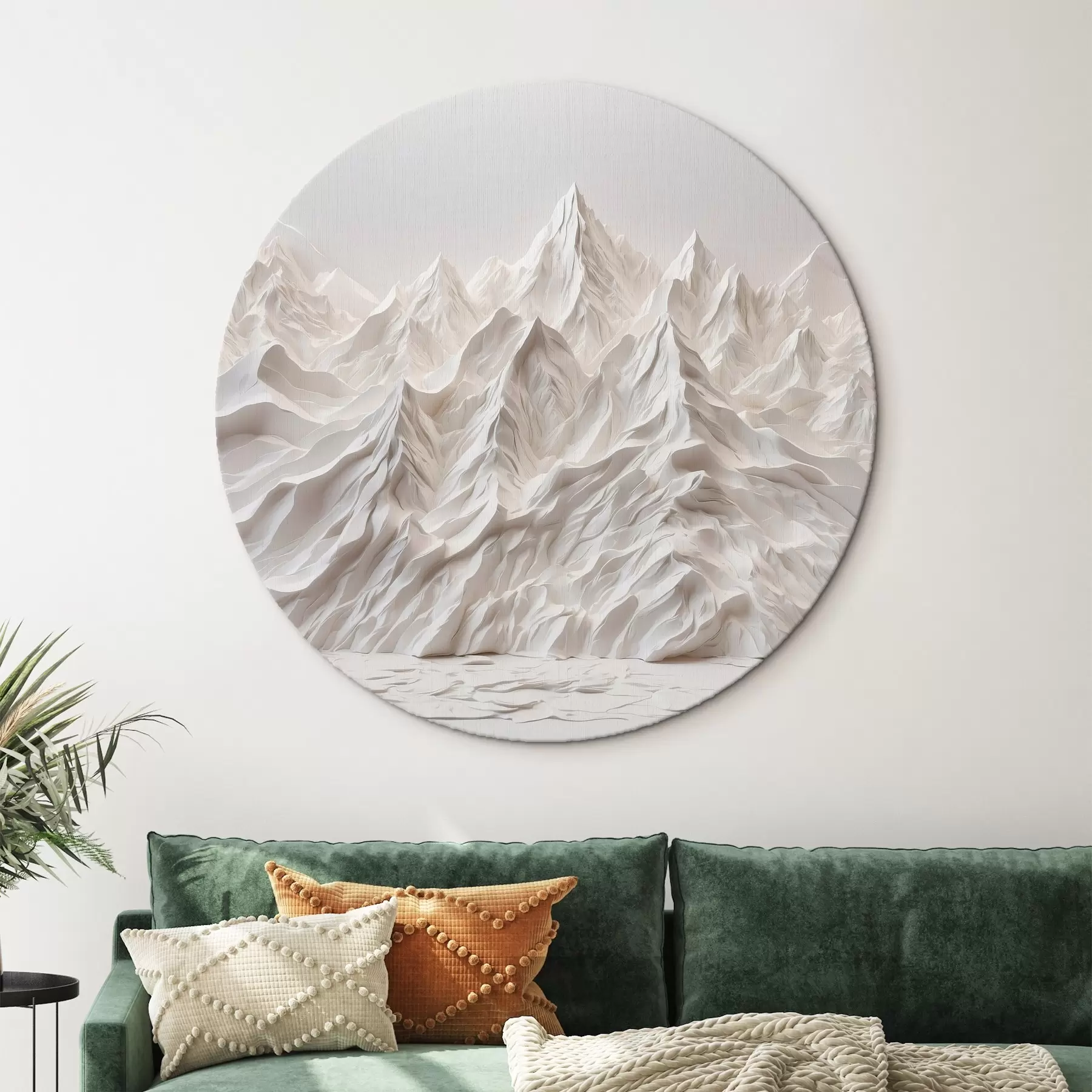 Tableau Montagnes blanches abstraites r41037