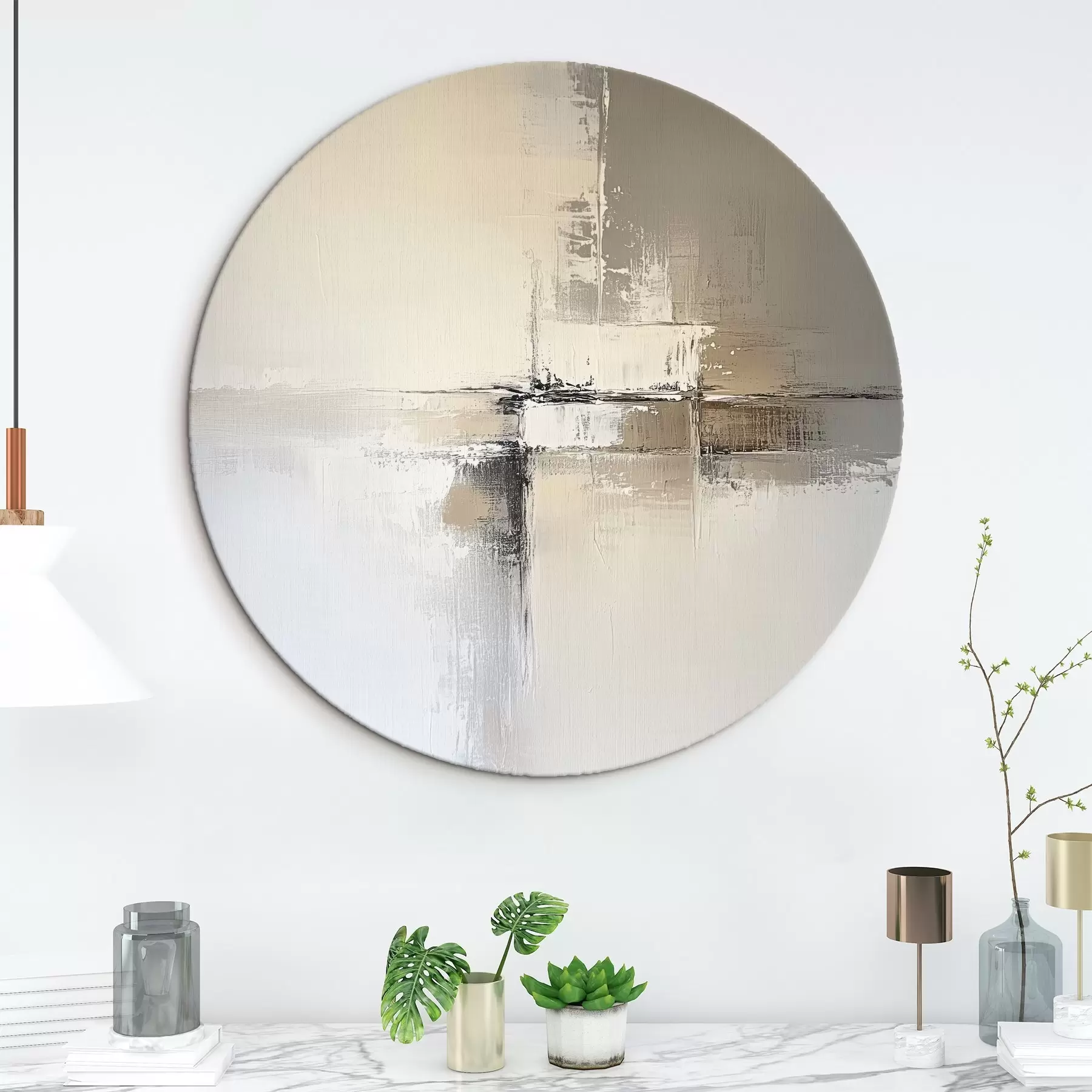 Tableau Abstraction dans les tons de beige r41353