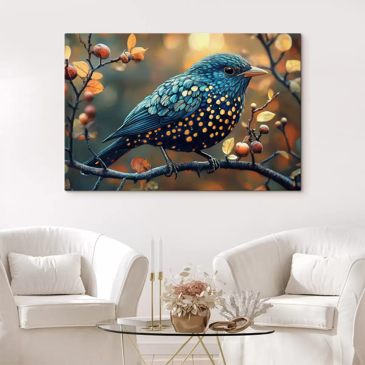 Tableau Grand oiseau lumineux s42329
