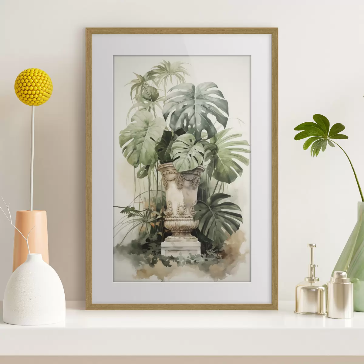 Poster Piédestal vert f42351