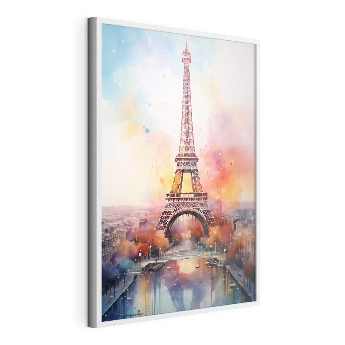 Poster Paris sur fond d'aquarelle f42081