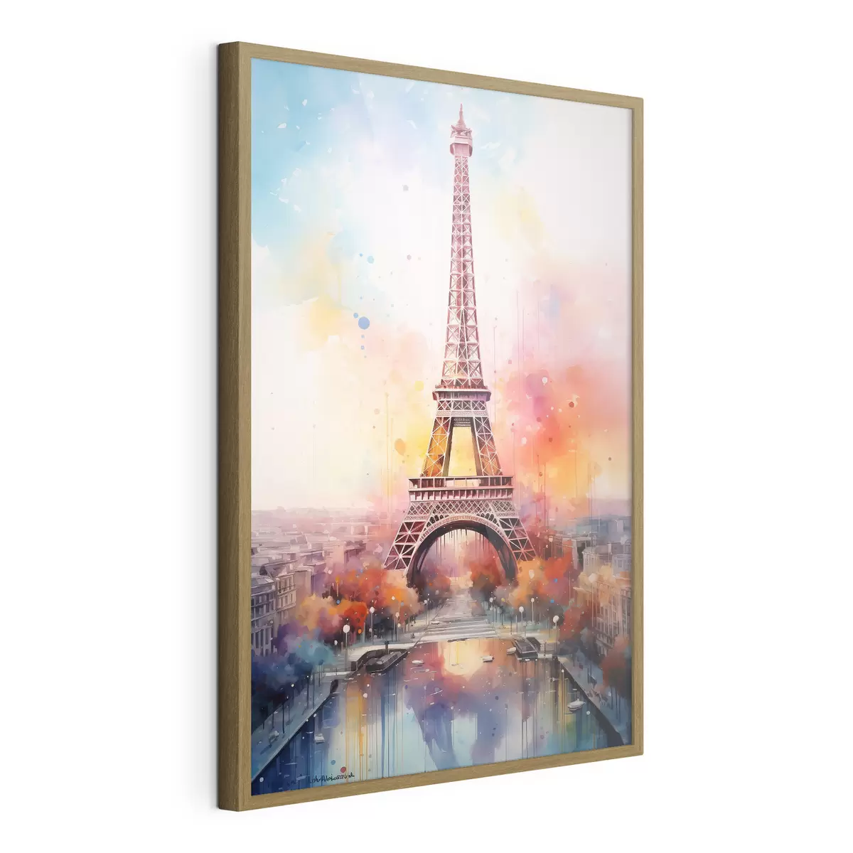 Poster Paris sur fond d'aquarelle f42081
