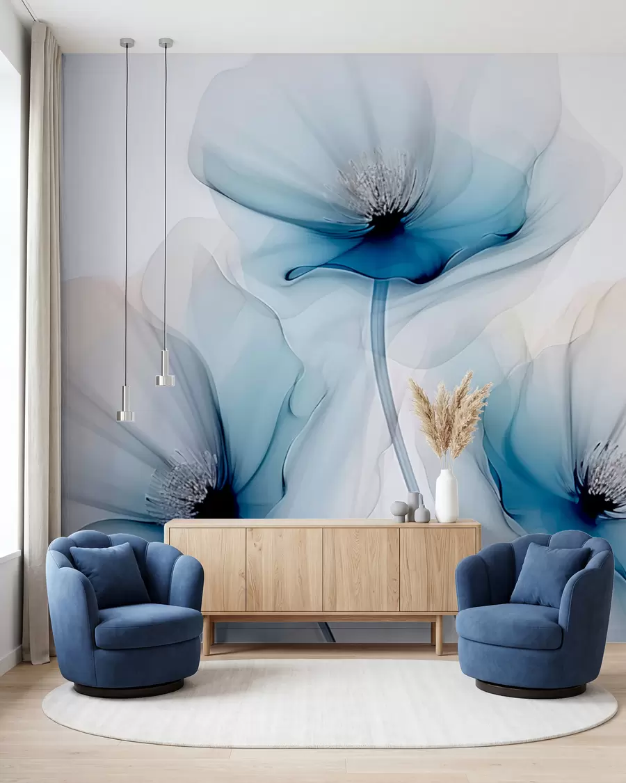 Papier peint Fleurs transparentes w02696