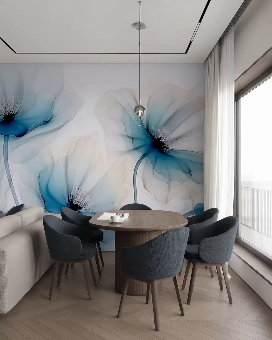 Papier peint Fleurs transparentes w02696
