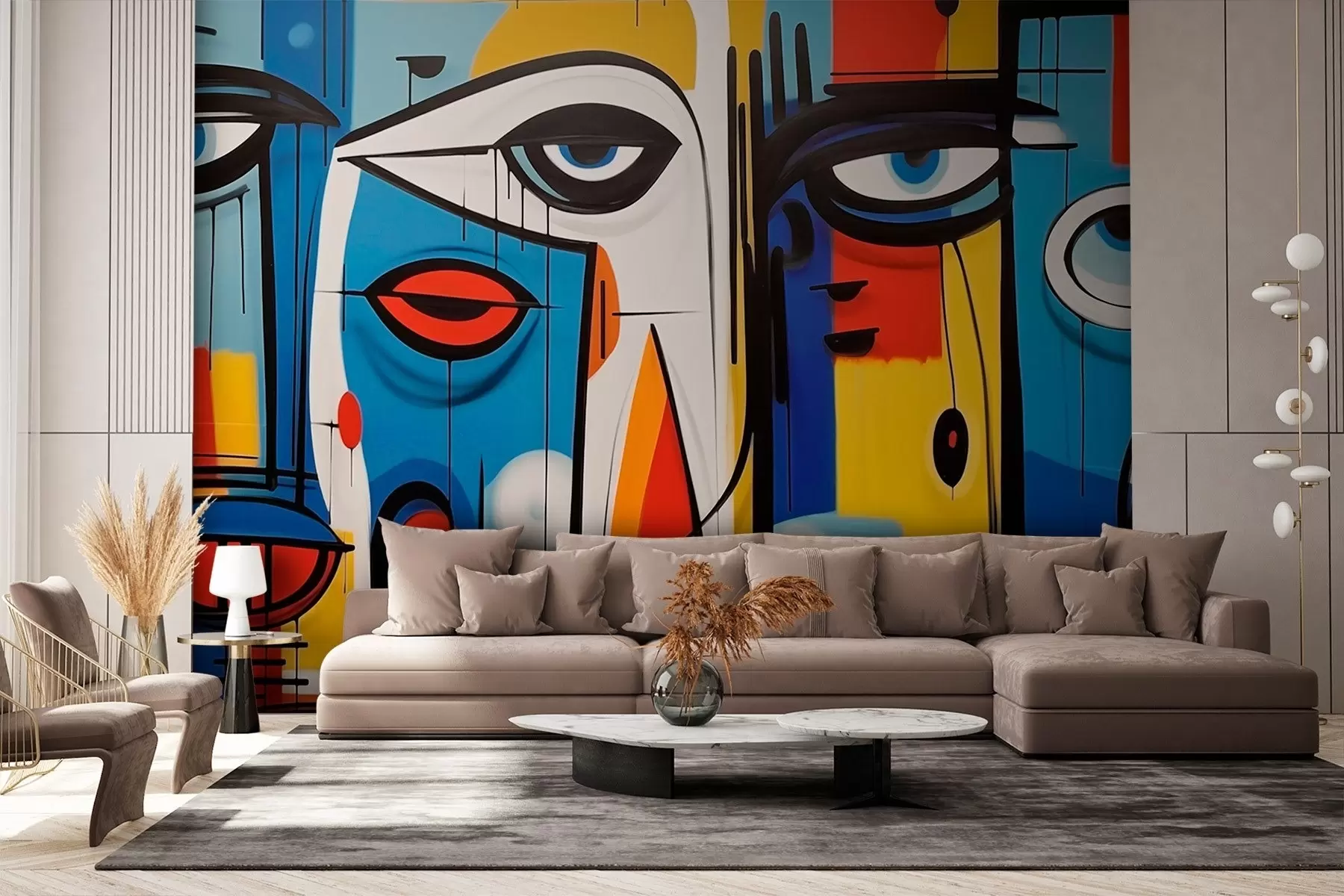 Papier peint Portrait abstrait w02698