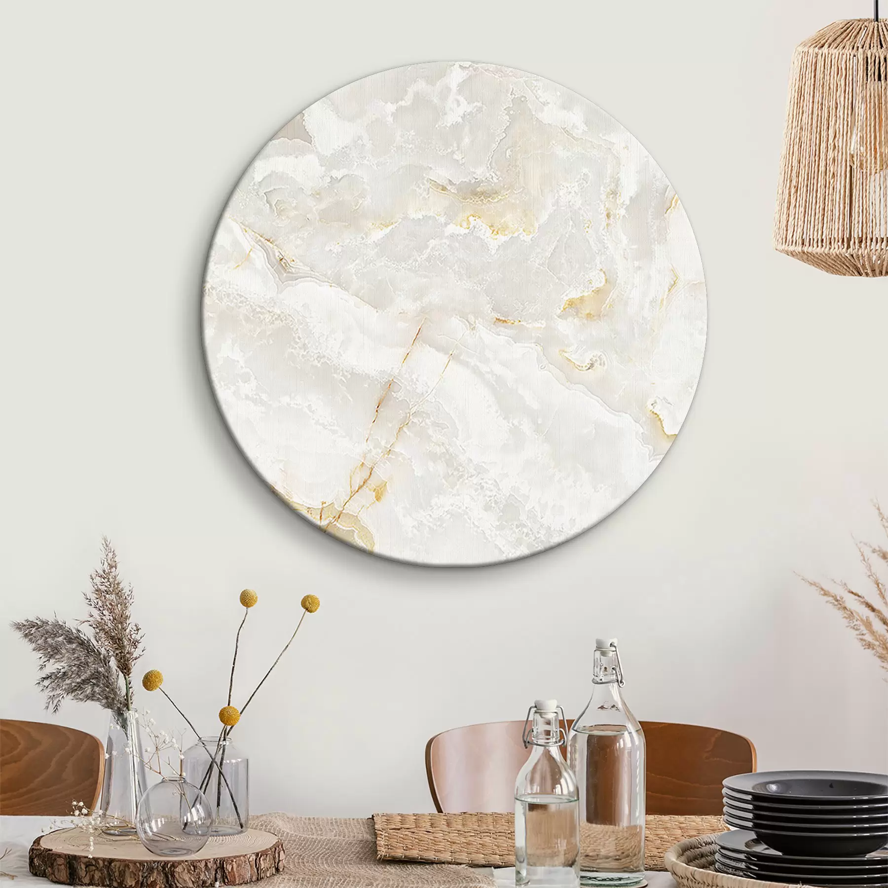 Tableau marbre blanc r34134