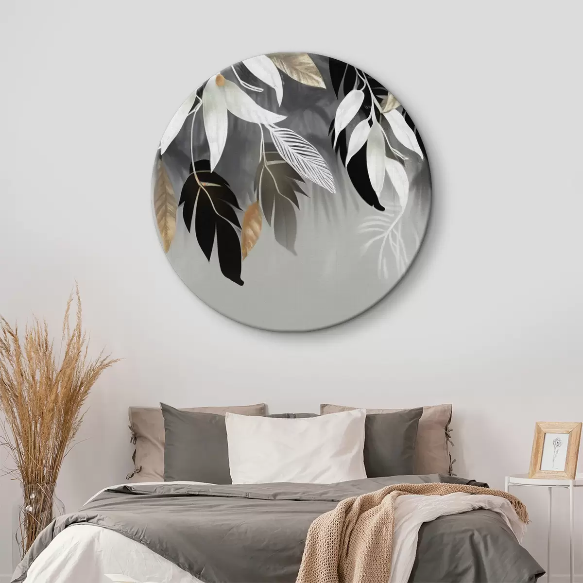 Tableaux rondes Feuilles suspendues r35530