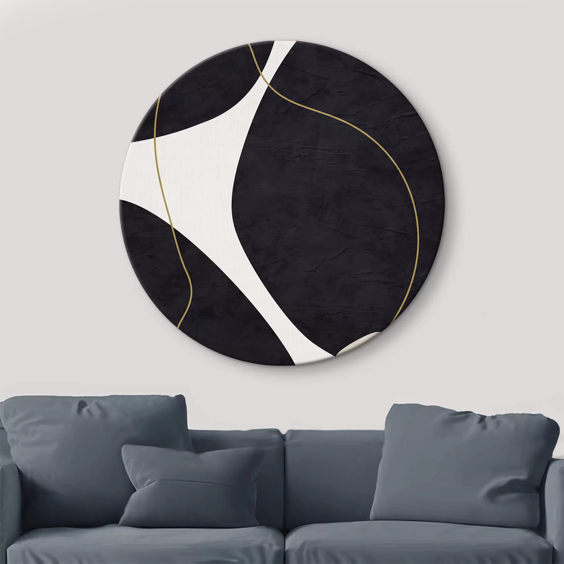 Tableau Des tourbillons élégants dans une harmonie monochrome r36036