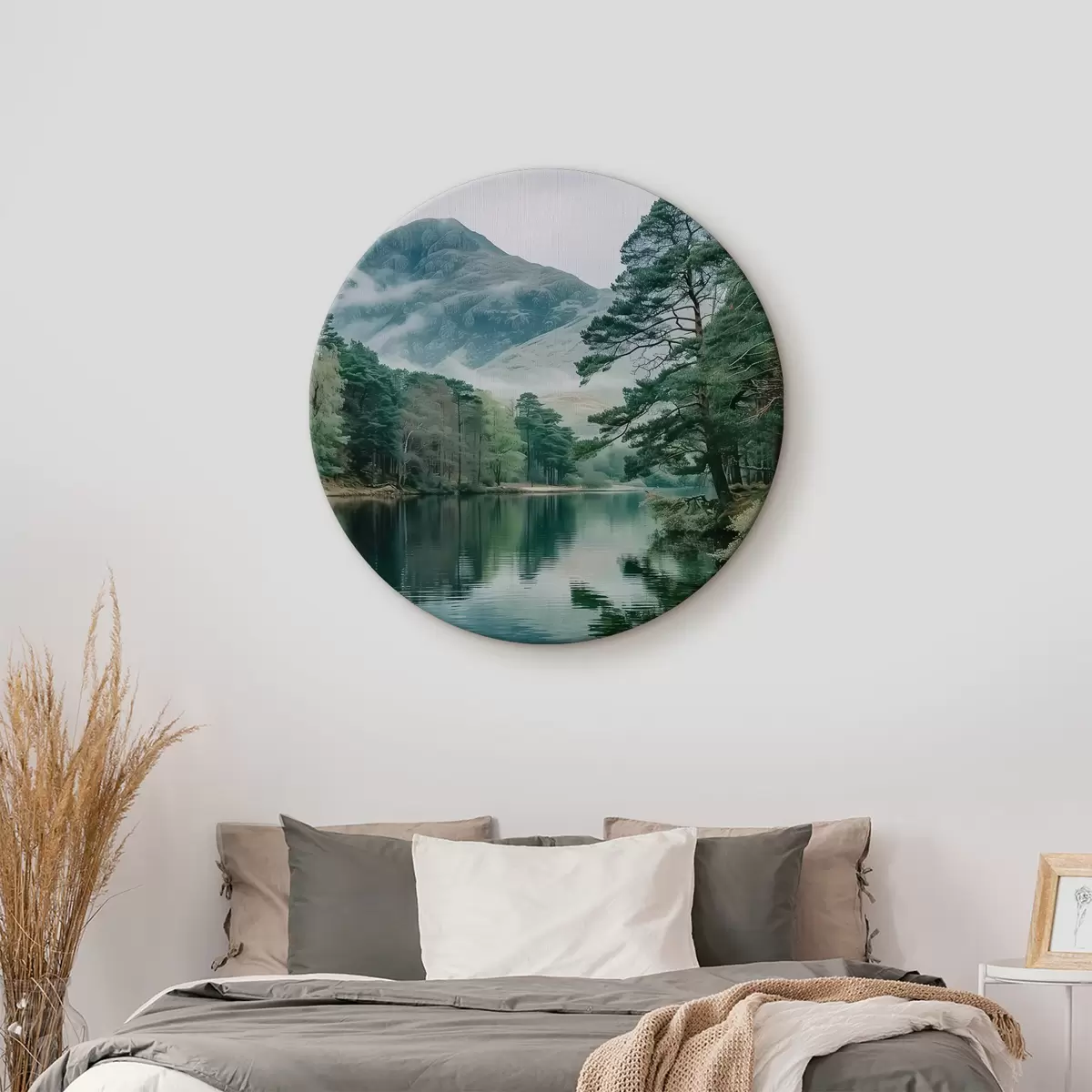 Tableaux rondes Paix au bord des eaux tranquilles r37834