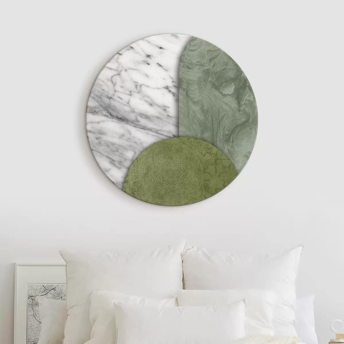 Tableaux rondes Gros plan d'une surface en marbre r38205
