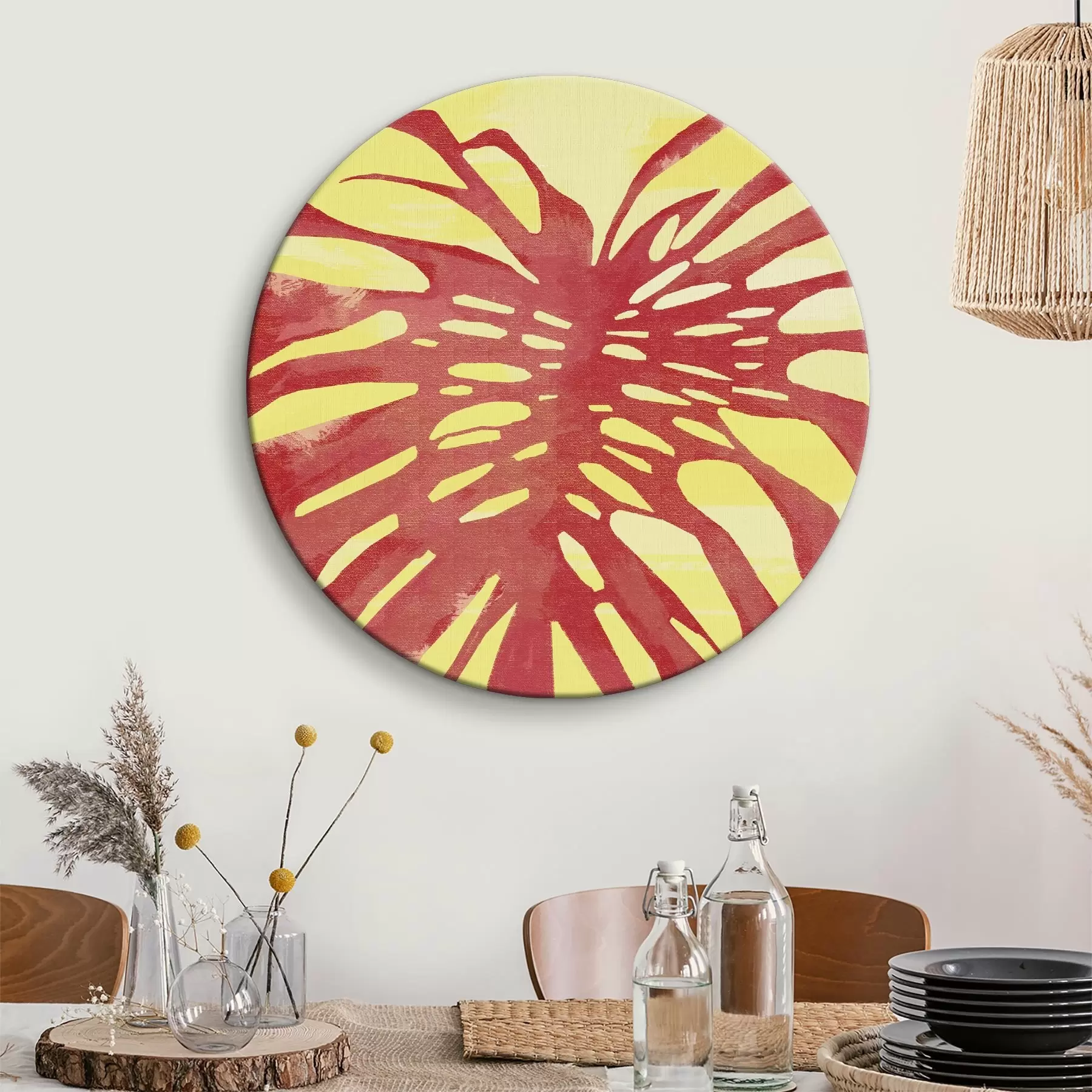 Papier peint Explosion tropicale abstraite et vibrante r38283