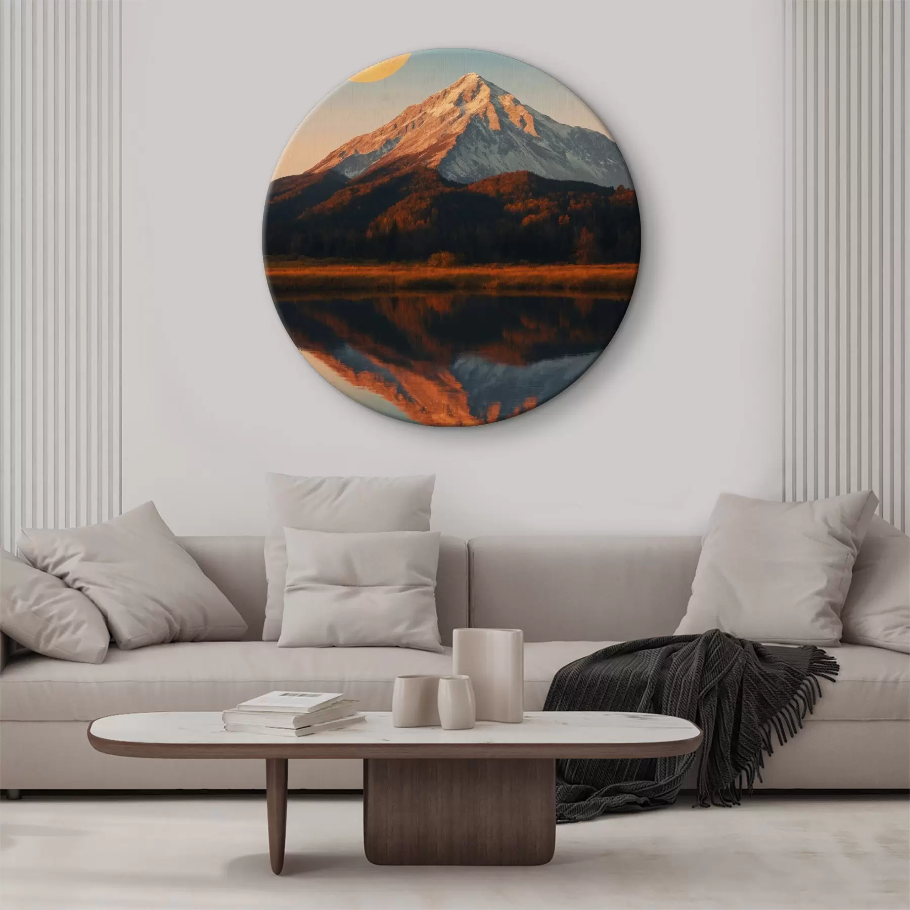 Tableau Montagne en pleine lune r40476