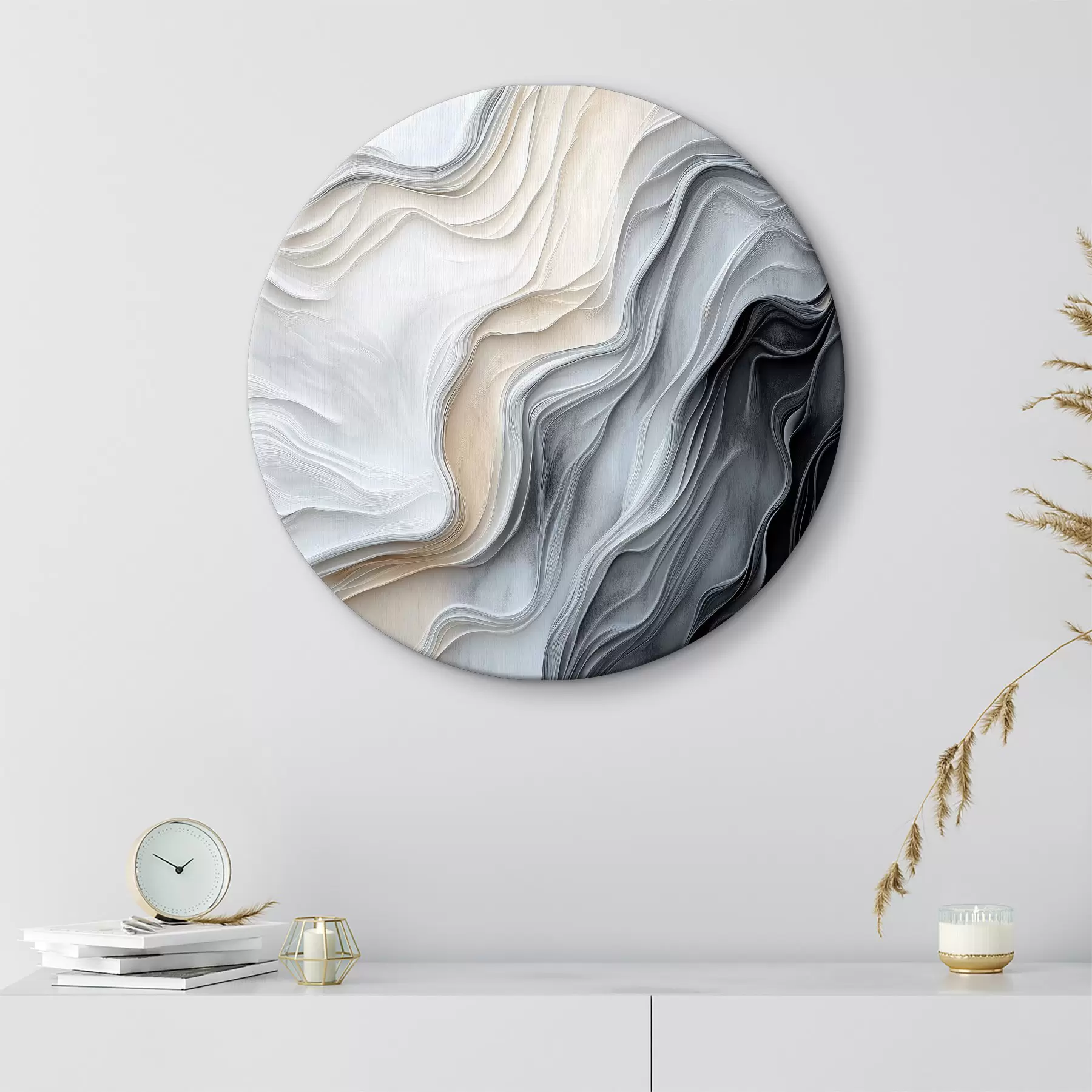 Tableau Vagues abstraites avec imitation de texture r40507