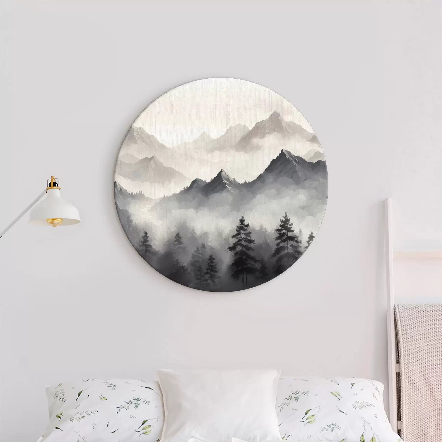 Tableau Forêt et montagnes dans le brouillard r40866