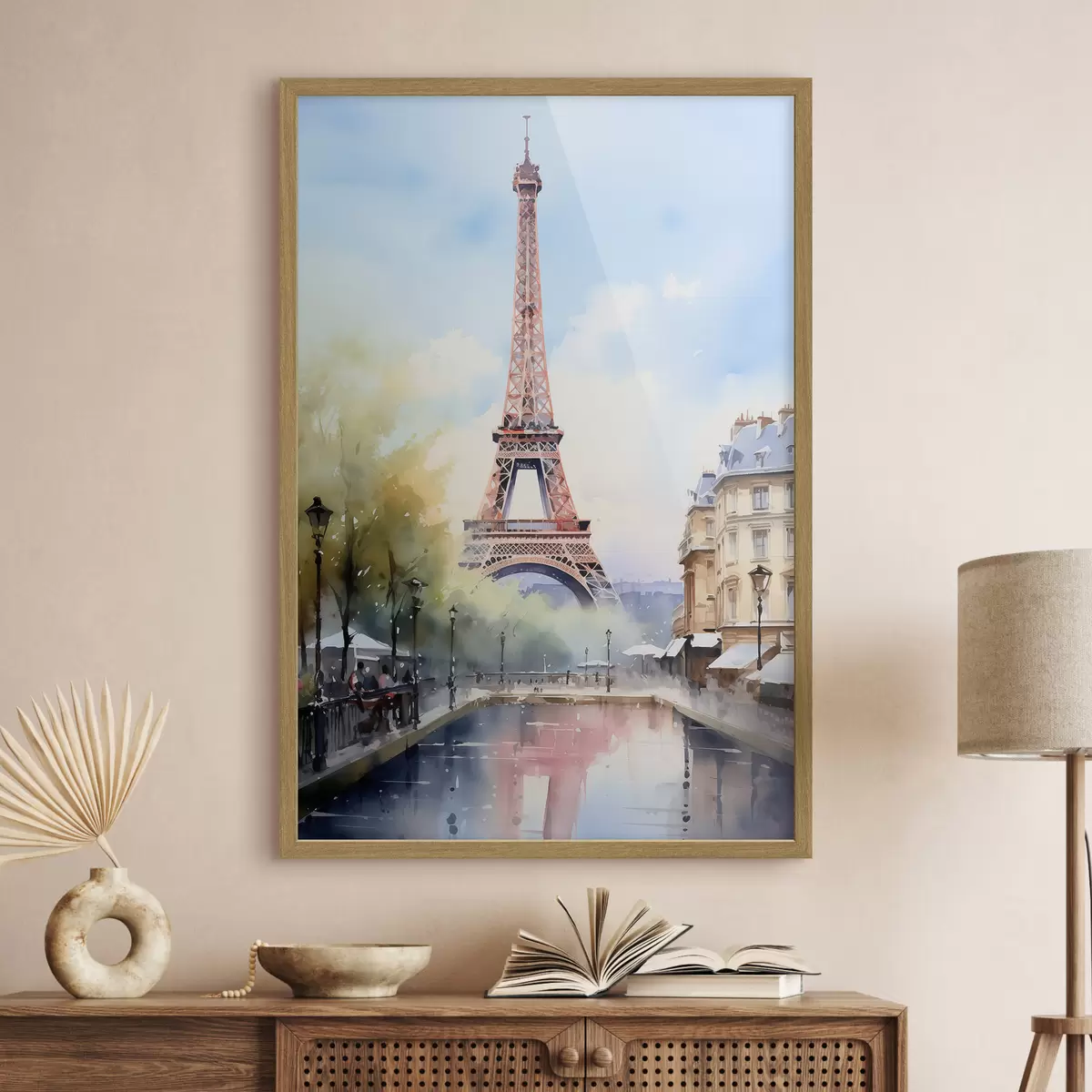 Poster Vue de Paris en style aquarelle f42192